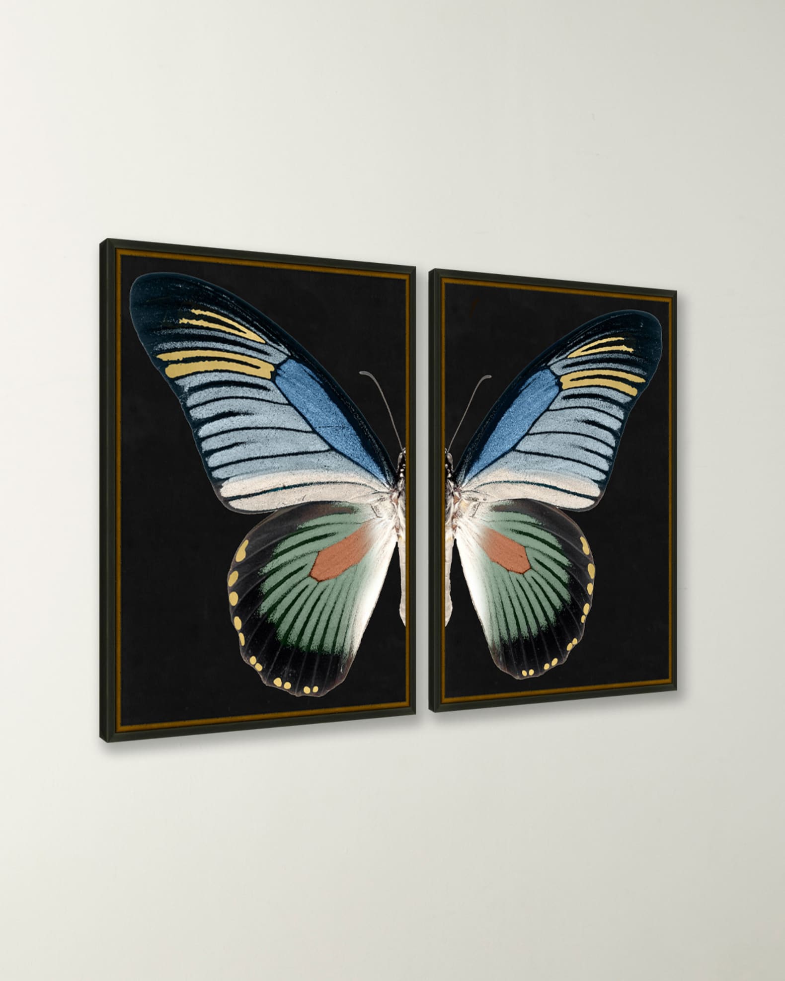 "Gilded Wings 2" Giclees, Set of 2  1