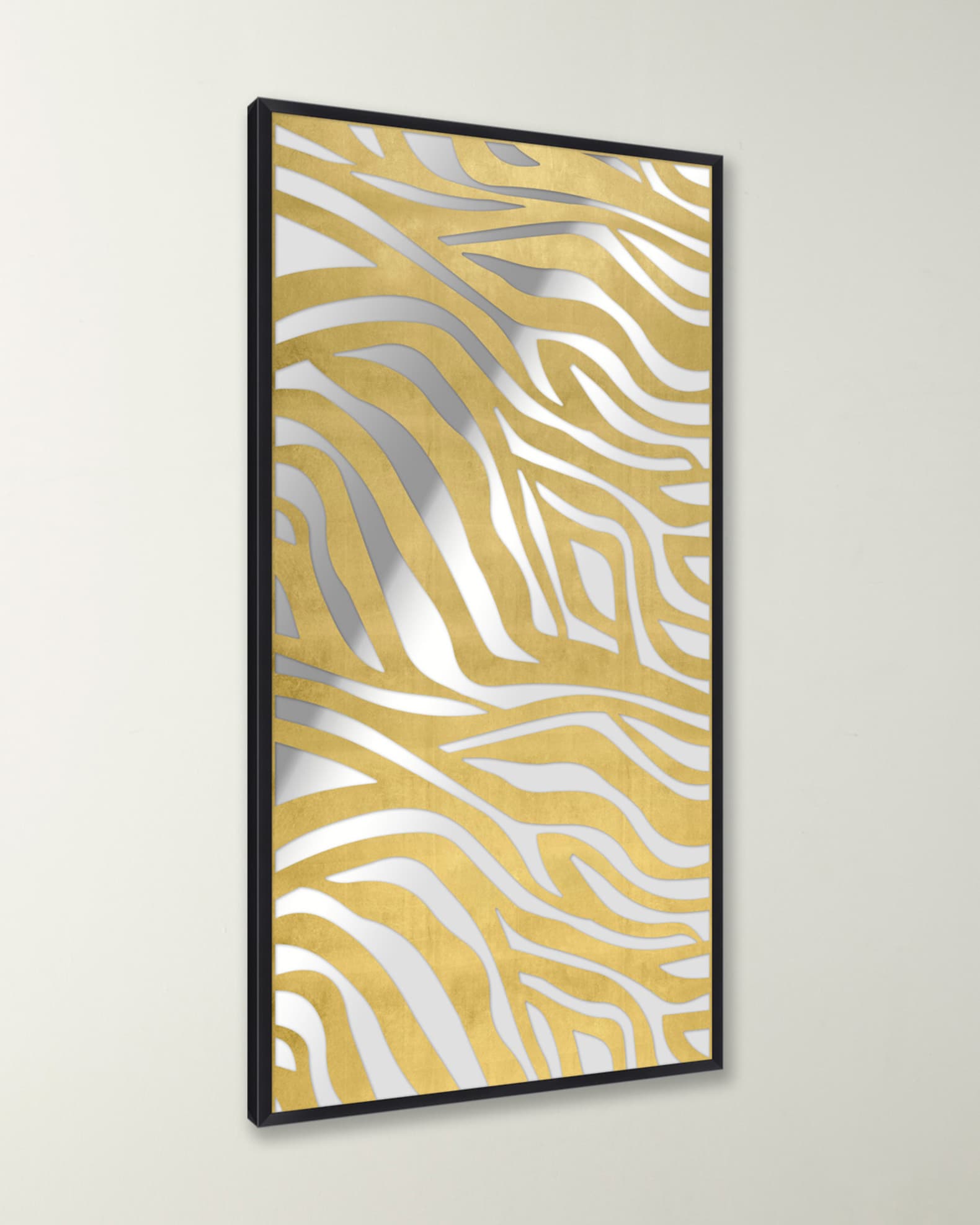 Gilded Gold Leaf Zebra Mirror 1