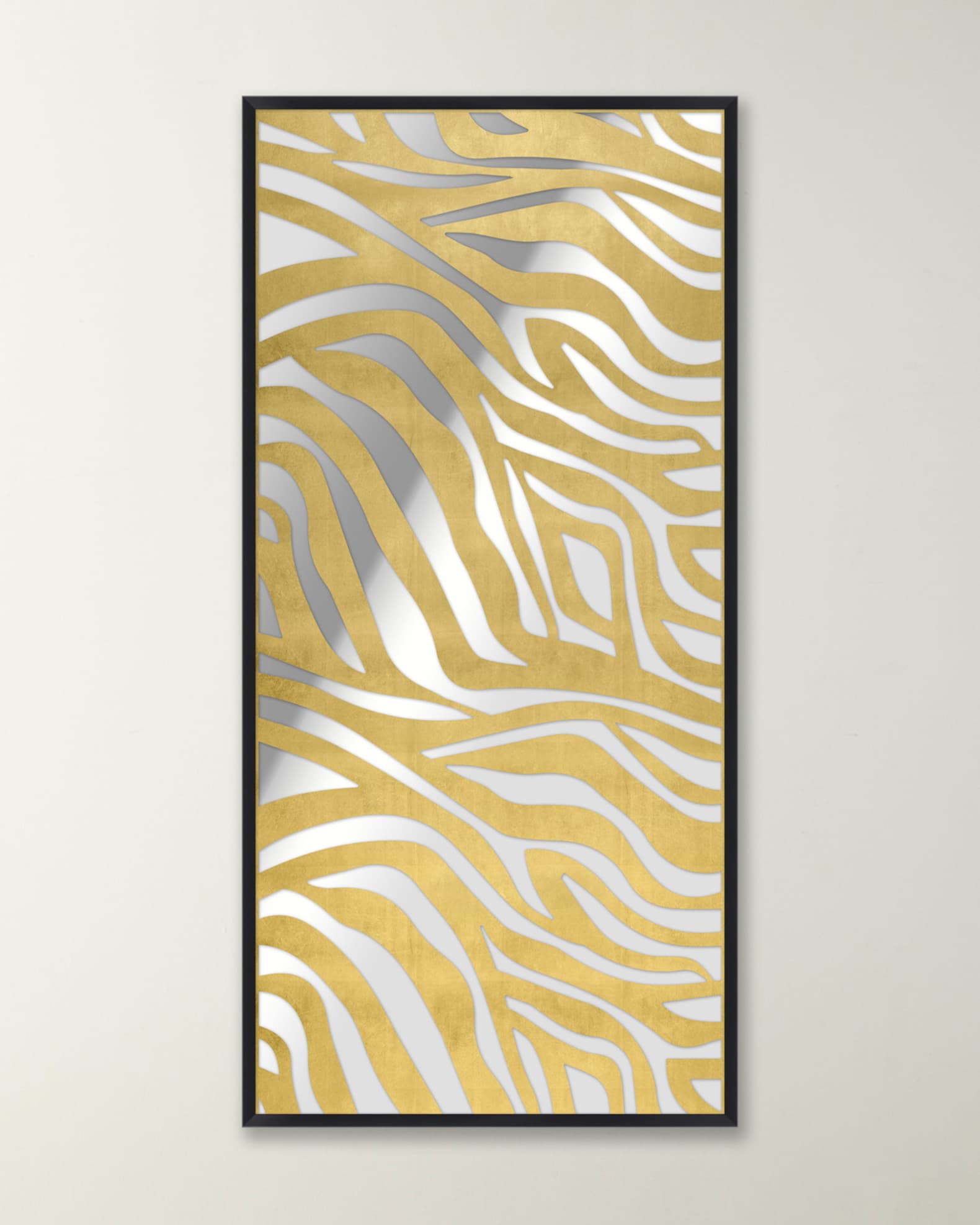Gilded Gold Leaf Zebra Mirror 0
