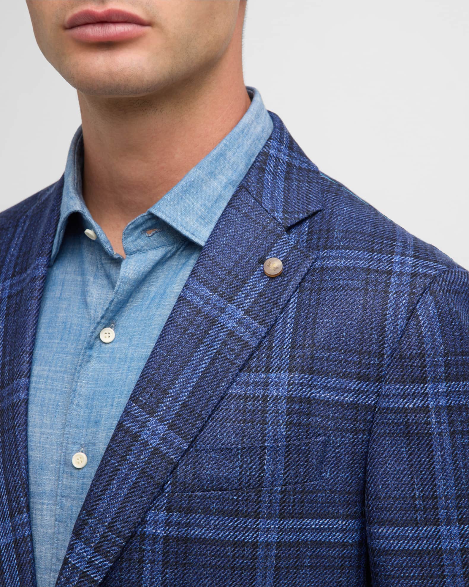 Peter Millar Men's Nags Plaid Soft Sport Coat Neiman Marcus