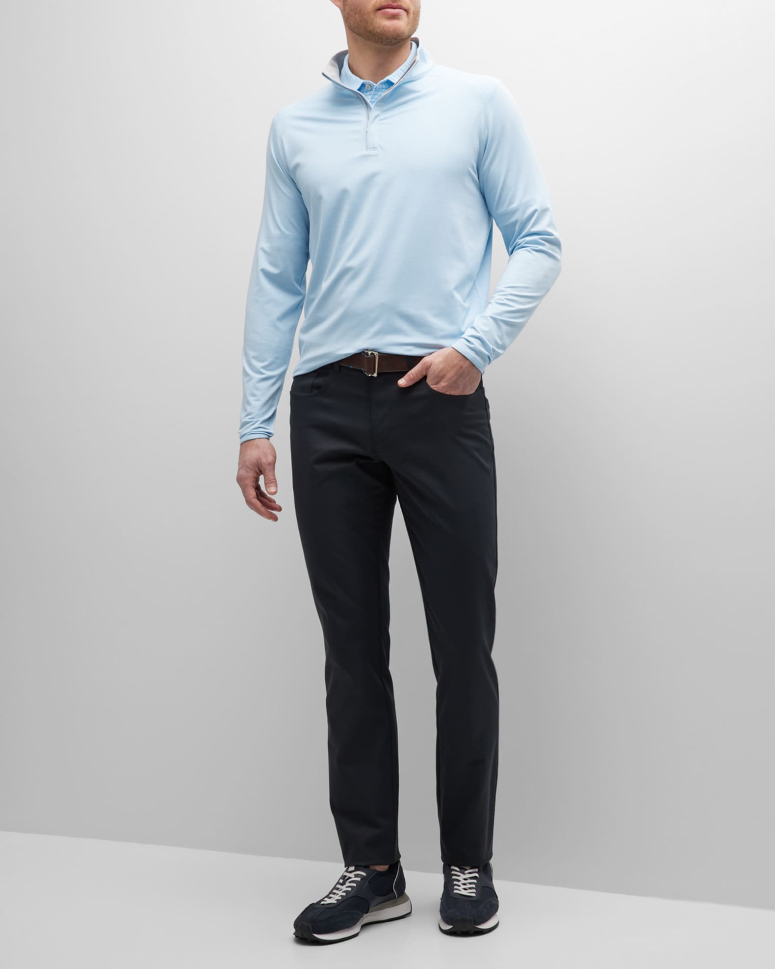Men's Stealth Performance Stretch Quarter-Zip Sweater 1