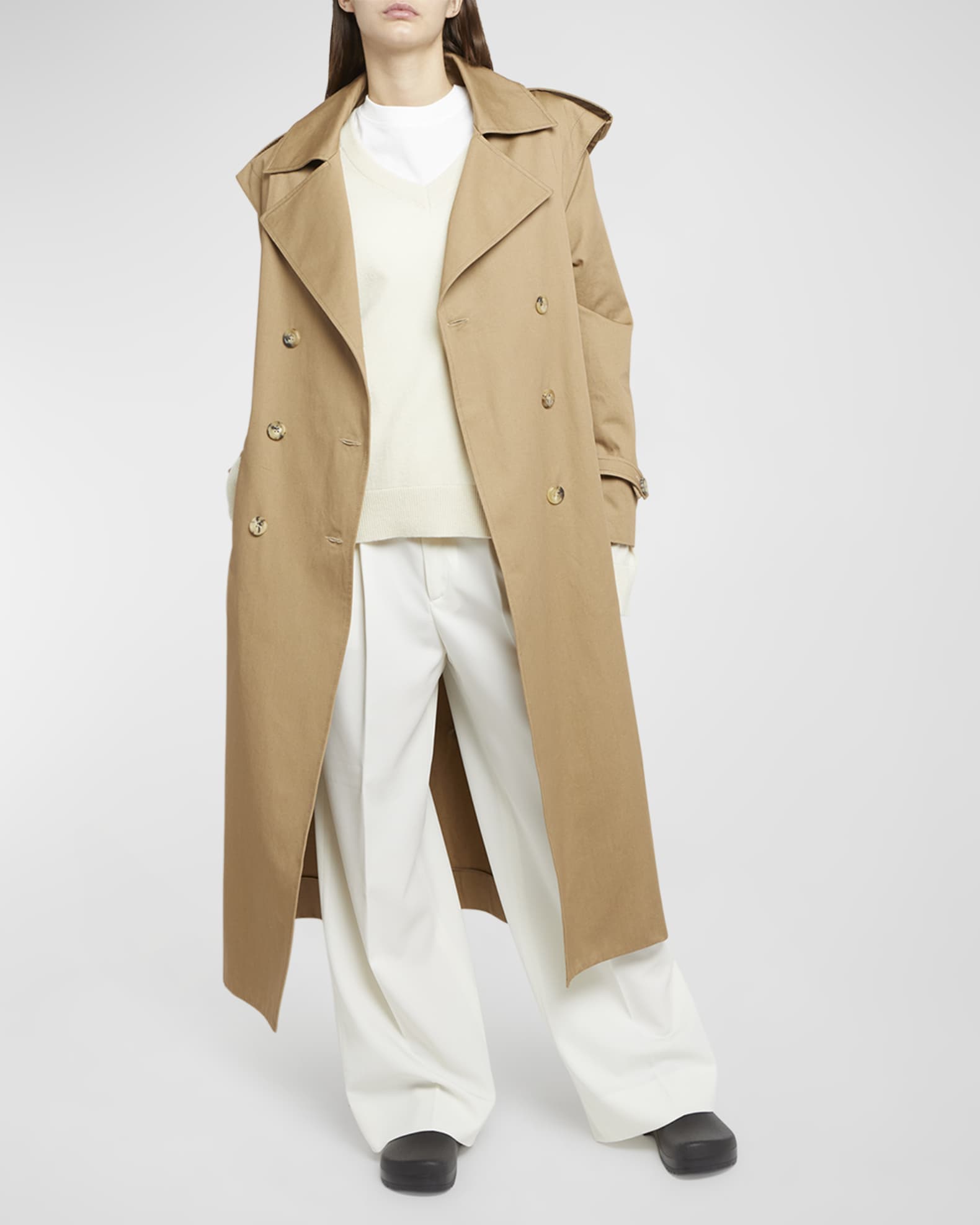 ARMARIUM Belted Cotton Trench Coat | Neiman Marcus