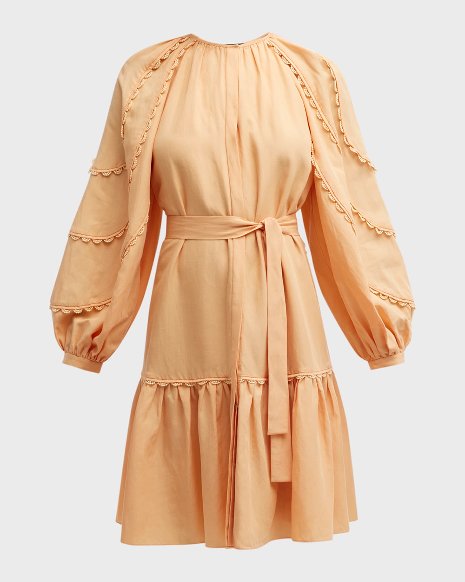 BLOUSON SLEEVE MIDI DRESS CROWN OF THORNS main image 0