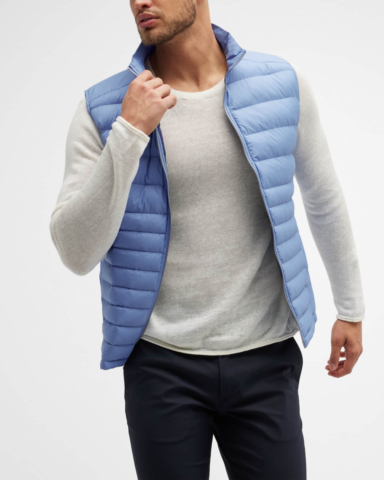 Peter Millar Men's Crown Elite Lite Quilted Full-Zip Vest | Neiman Marcus