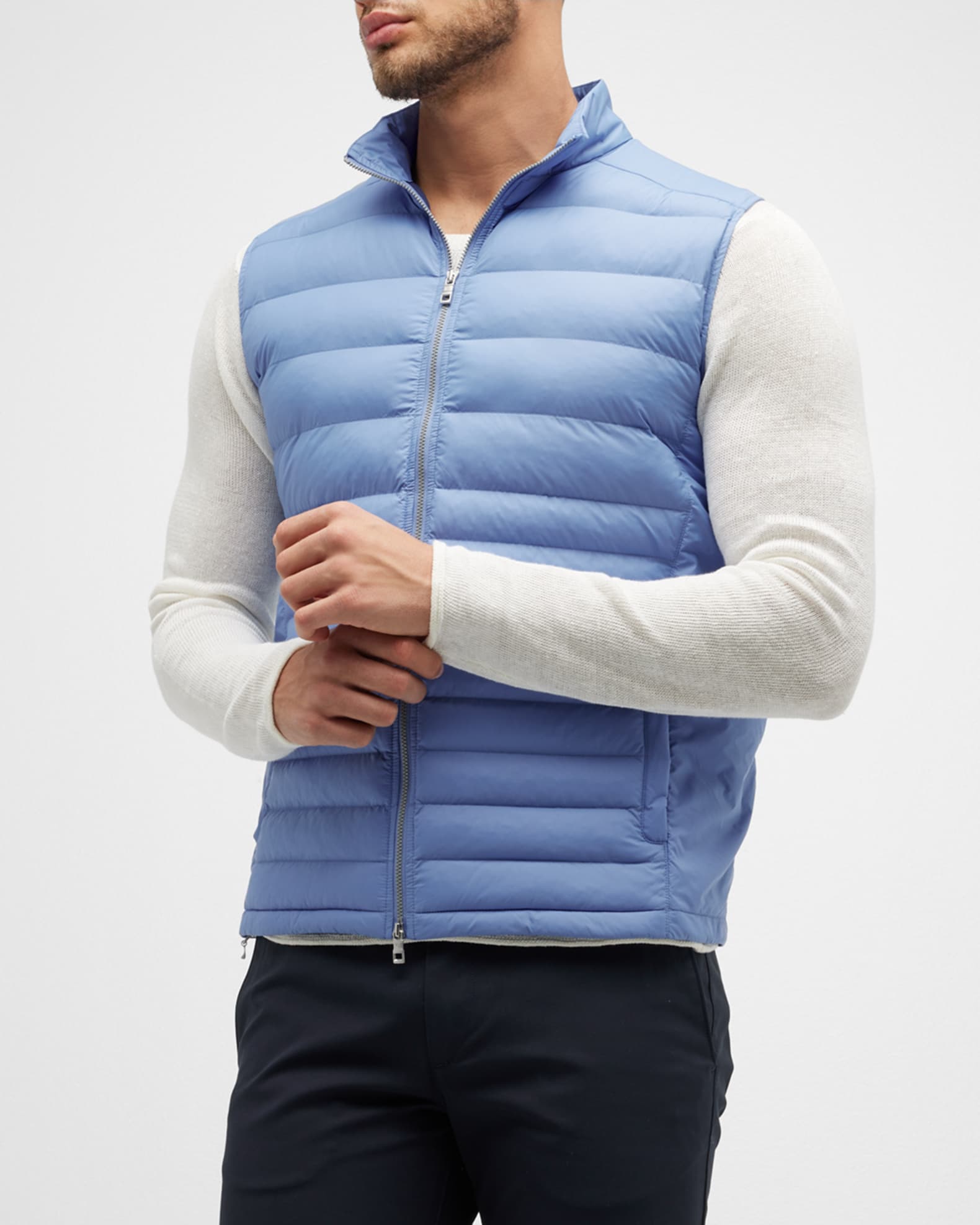 Peter Millar Men's Crown Elite Lite Quilted Full-Zip Vest | Neiman Marcus