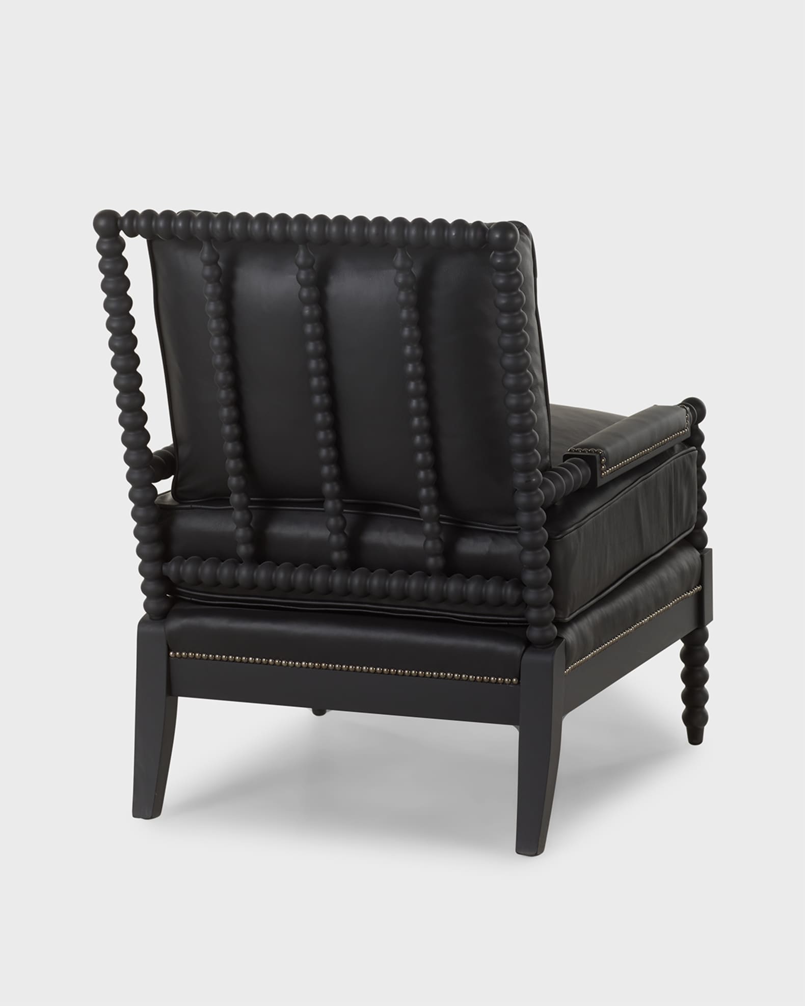 Leather online spindle chair