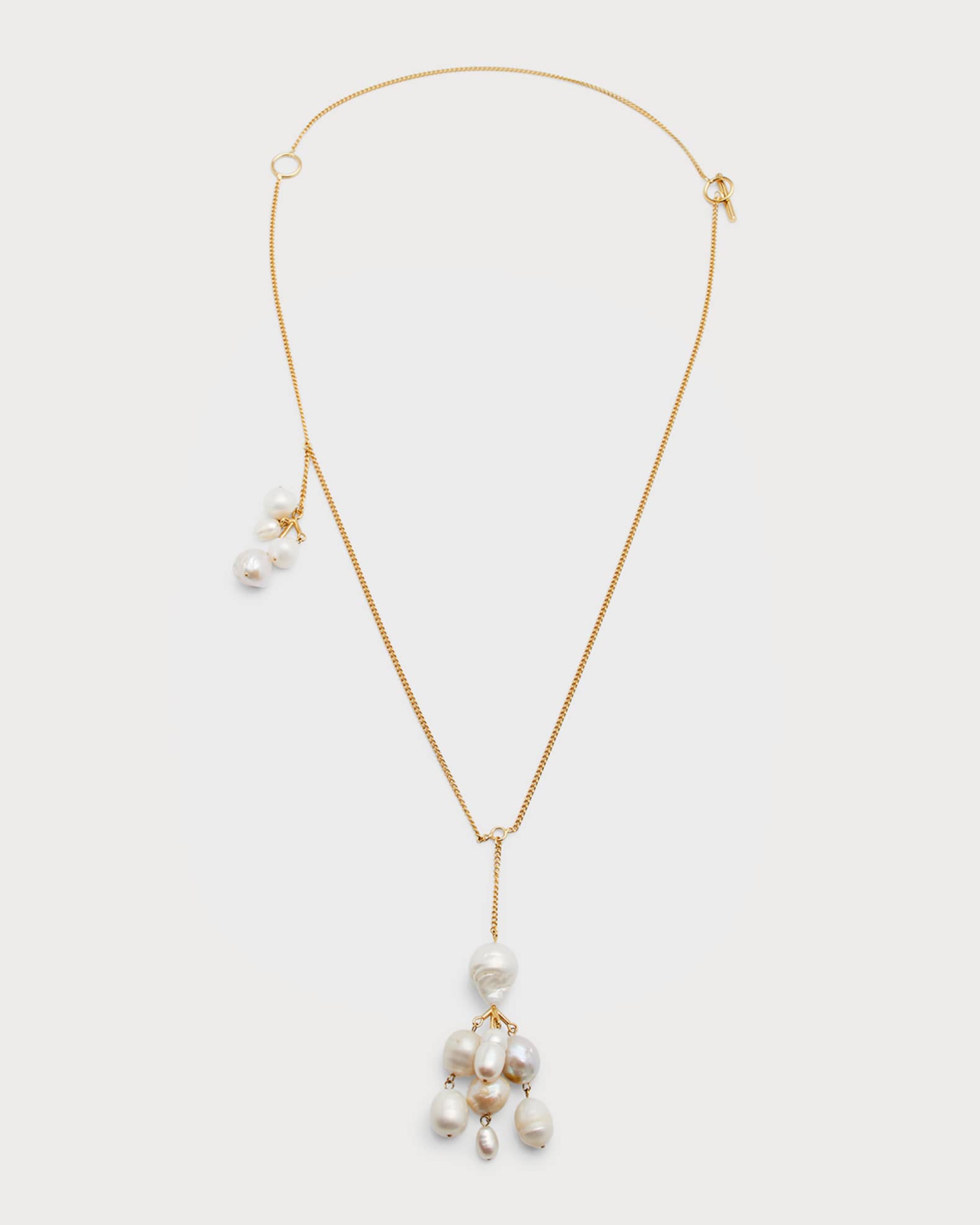 Jil Sander Orchid Long Chain Pearl Necklace Neiman Marcus