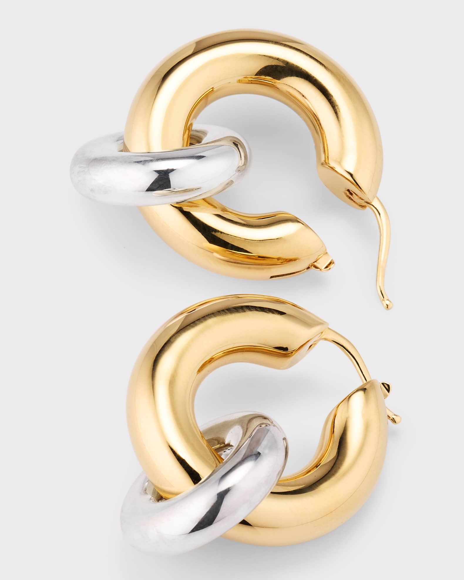 Jil Sander medium hoop earrings - Gold