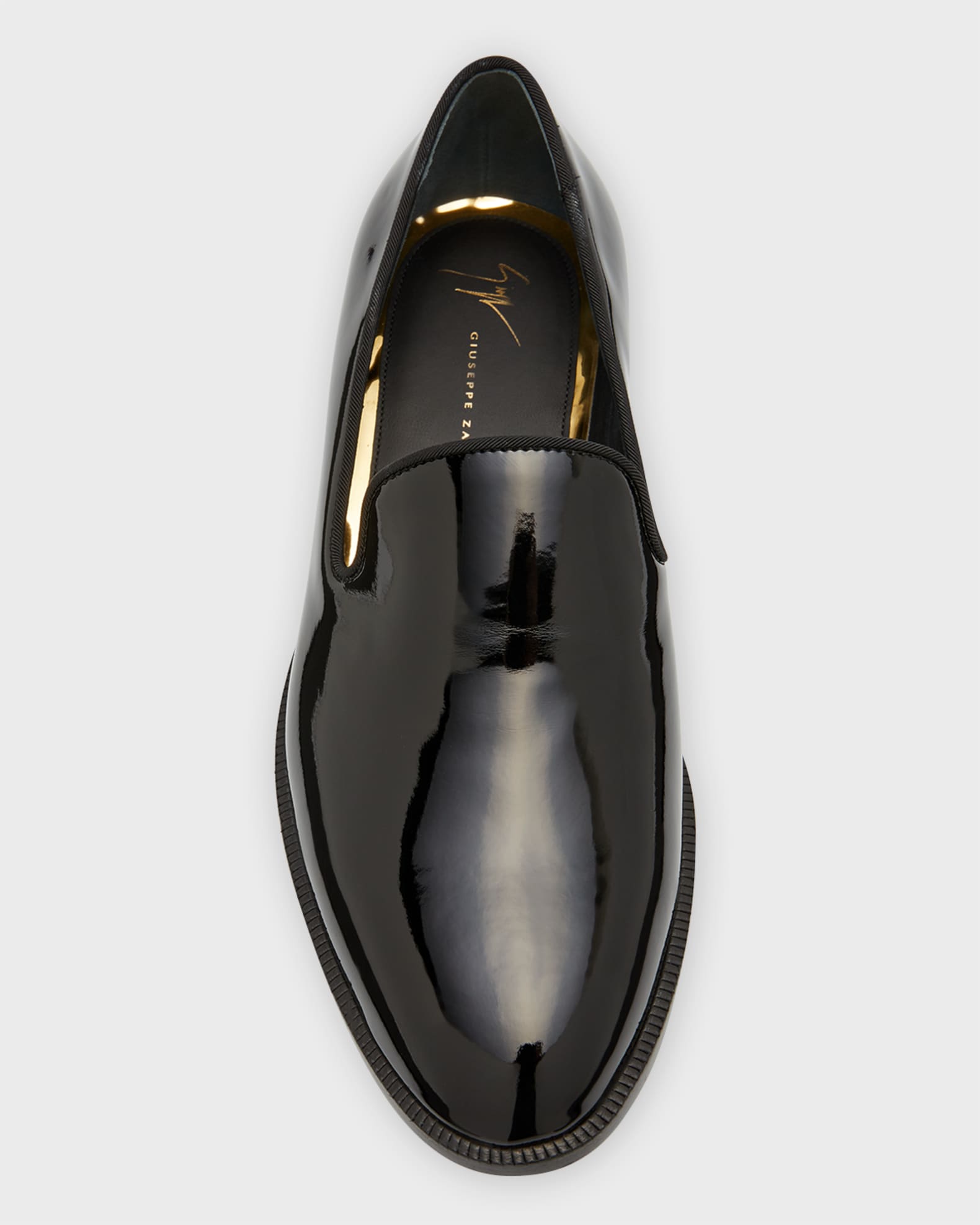 Giuseppe Zanotti Men's Heel-Logo Patent Leather Loafers