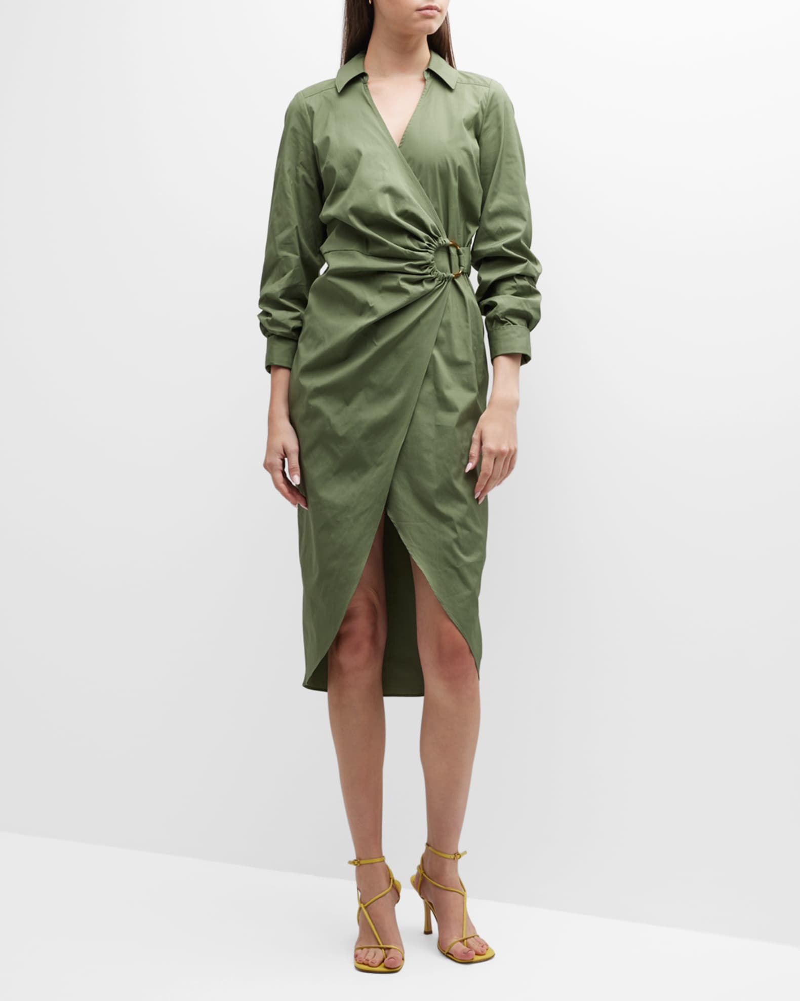 Veronica Beard Afton Wrap Midi Dress | Neiman Marcus
