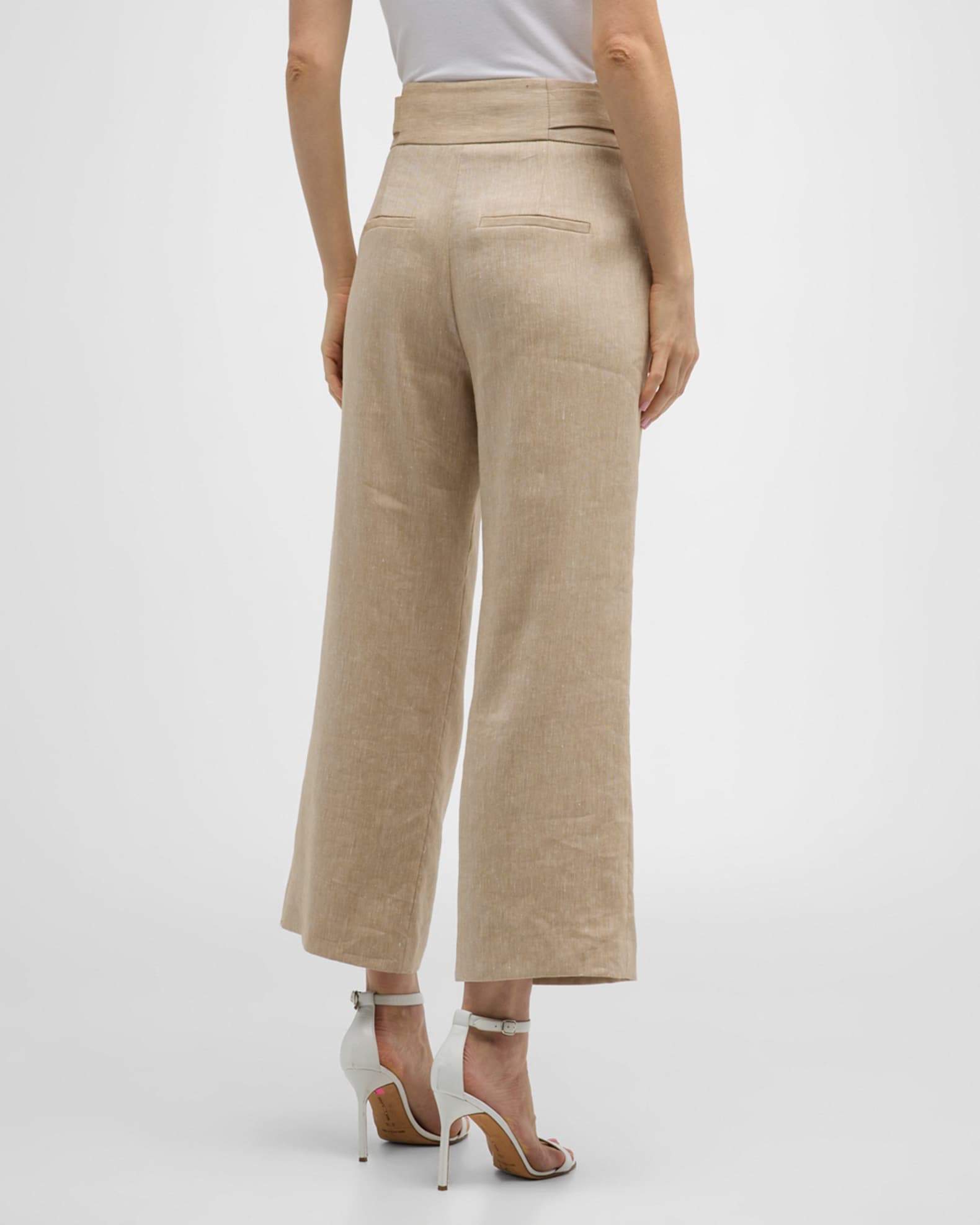 Veronica Beard Aubrie Linen Pants | Neiman Marcus