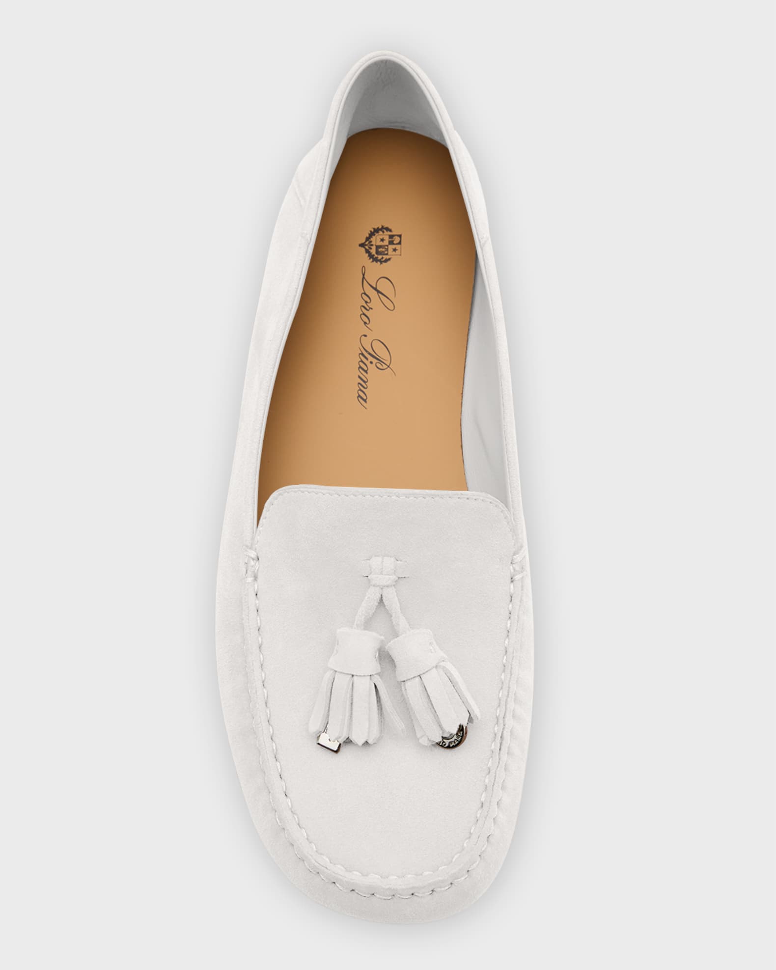 Loro pianaホワイトレザー ローファー 361/2【価格交渉可】