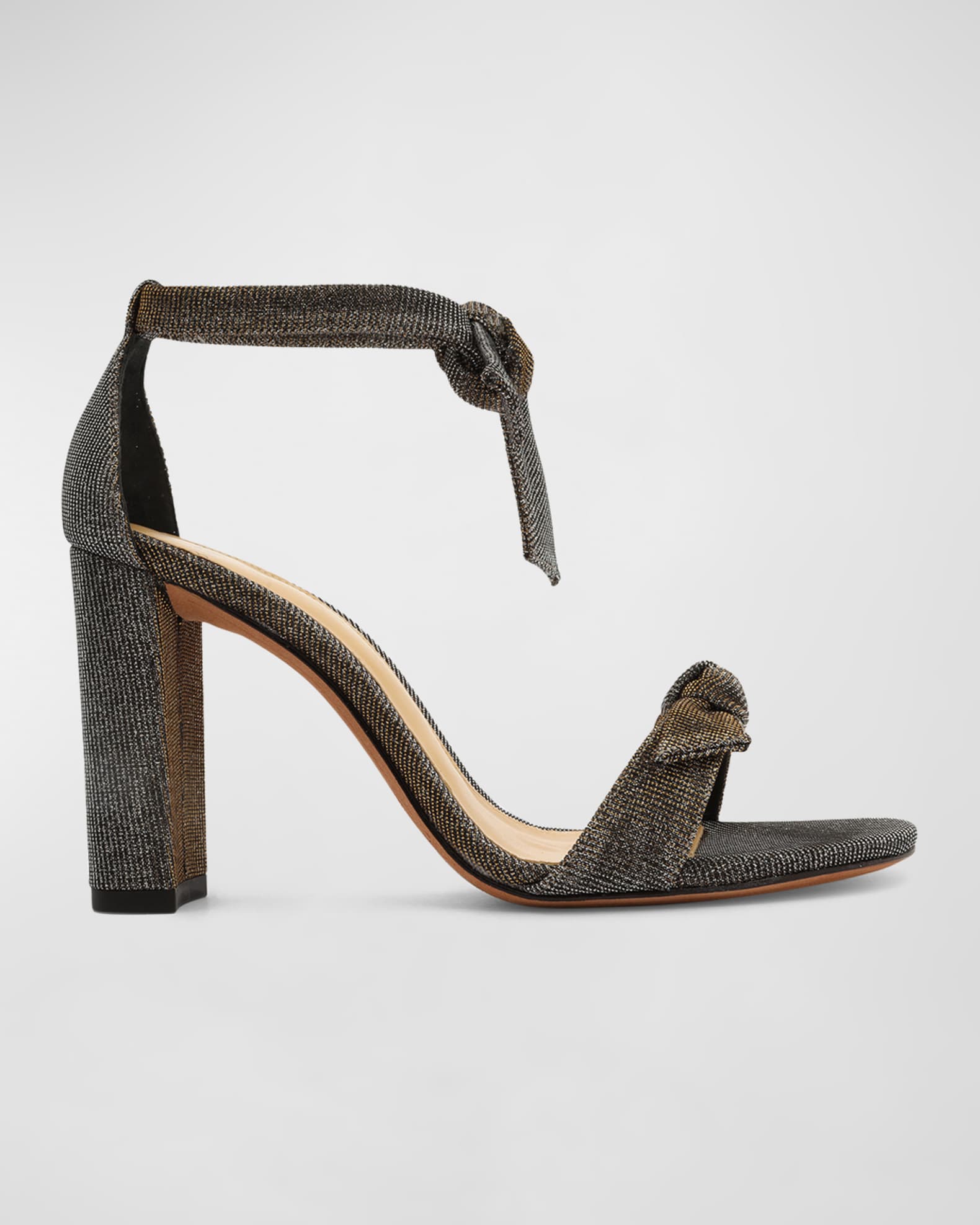 Clarita Metallic Ankle Tie Sandals