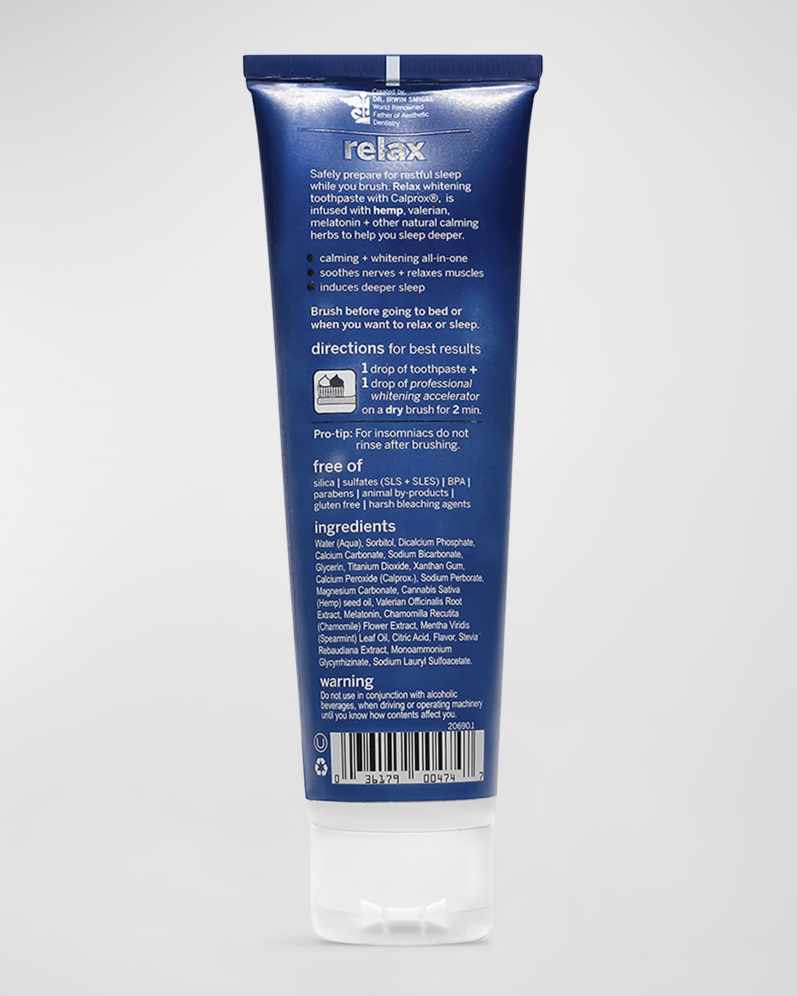 Relax Whitening Toothpaste with Hemp, 4.2 oz. 1
