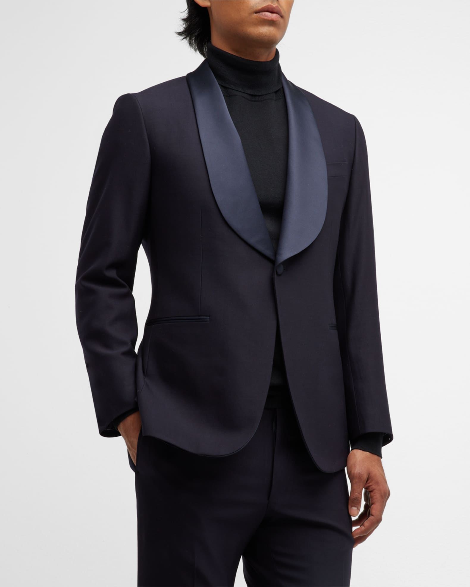 Paul Stuart Men's Wool-Cashmere Shawl Suit | Neiman Marcus
