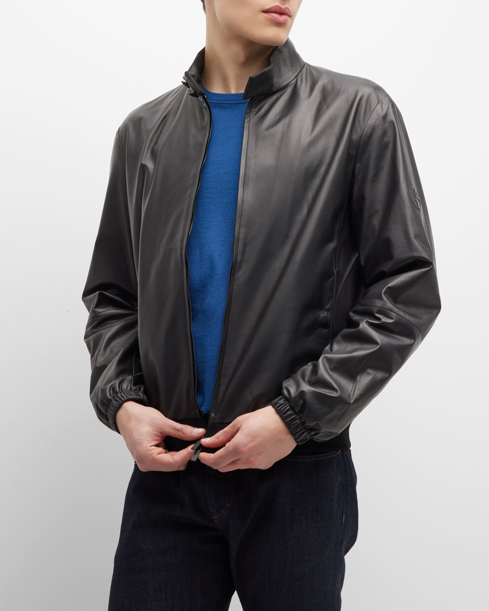 Georgio Armani Jacket Giorgio Armani Buttoned Pocket Jacket Blue