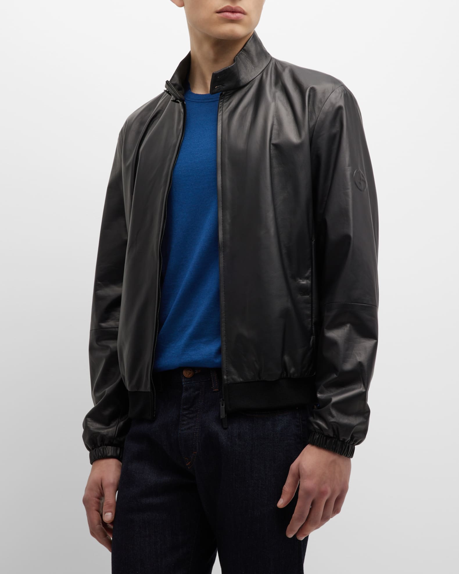 Componeren Cadeau Bemiddelen Giorgio Armani Men's Lambskin Leather Jacket | Neiman Marcus