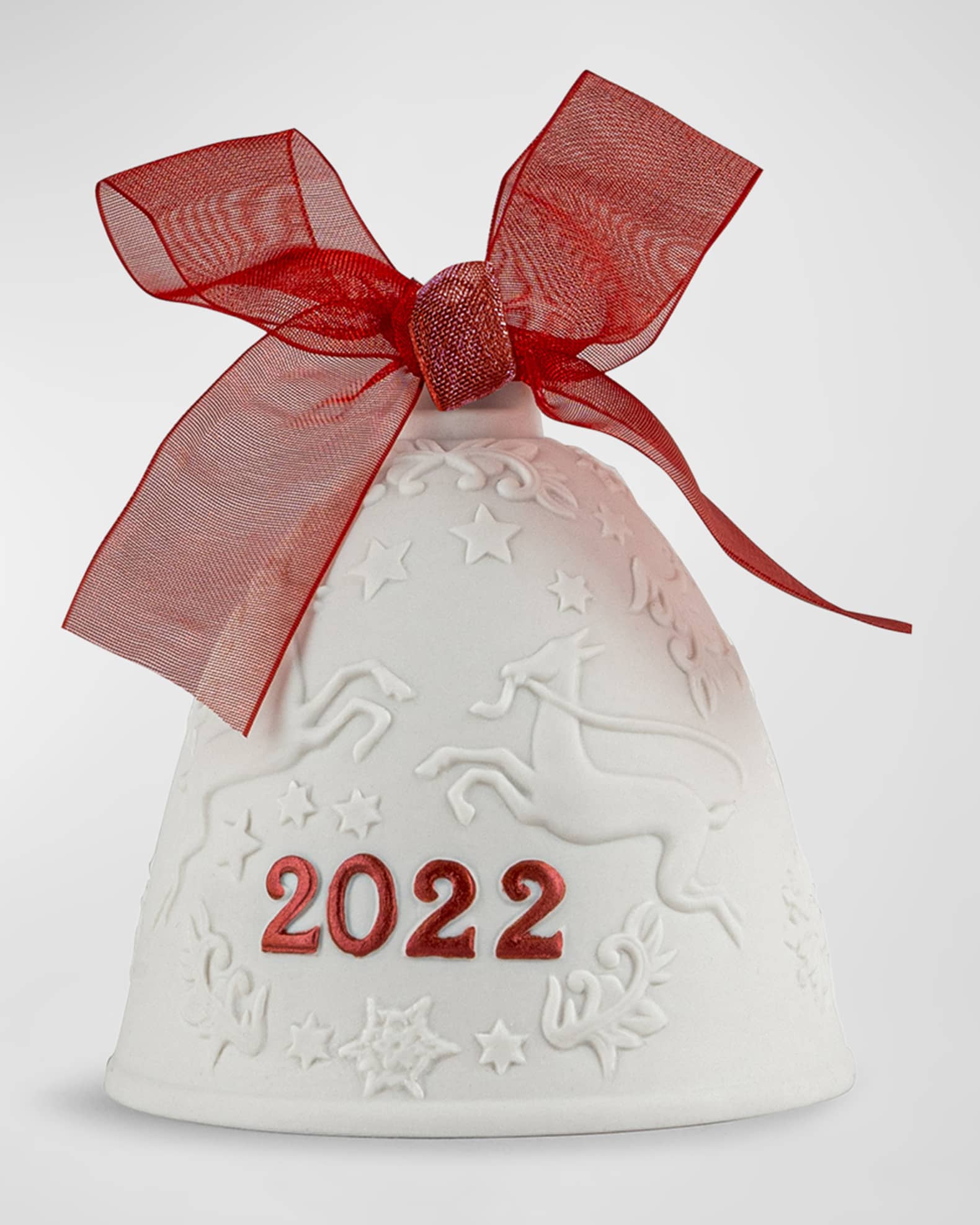 Lladro 2022 Christmas Bell Ornament (ReDeco Red) Neiman Marcus