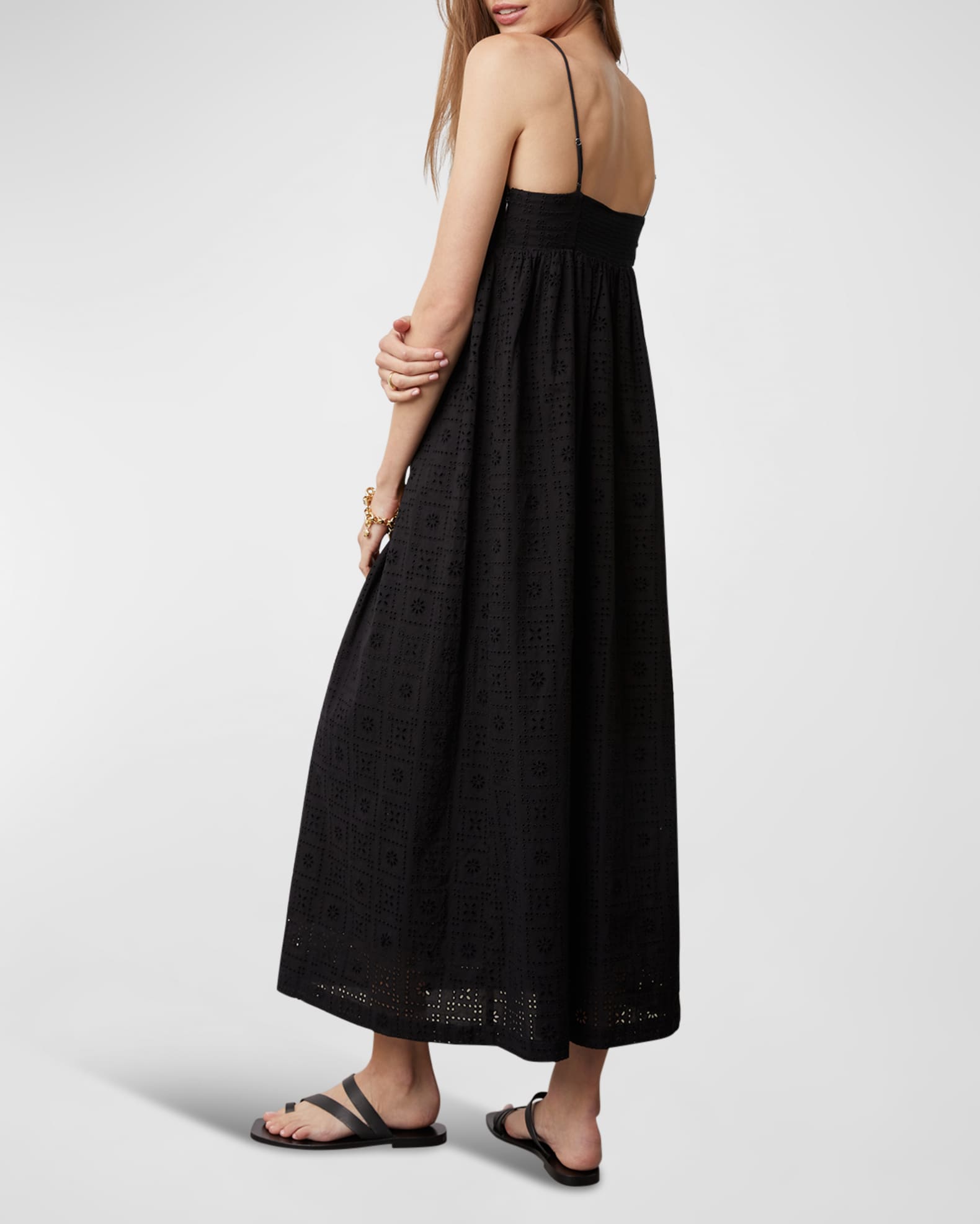 Rails Lucille Eyelet-Embroidered Midi Dress | Neiman Marcus