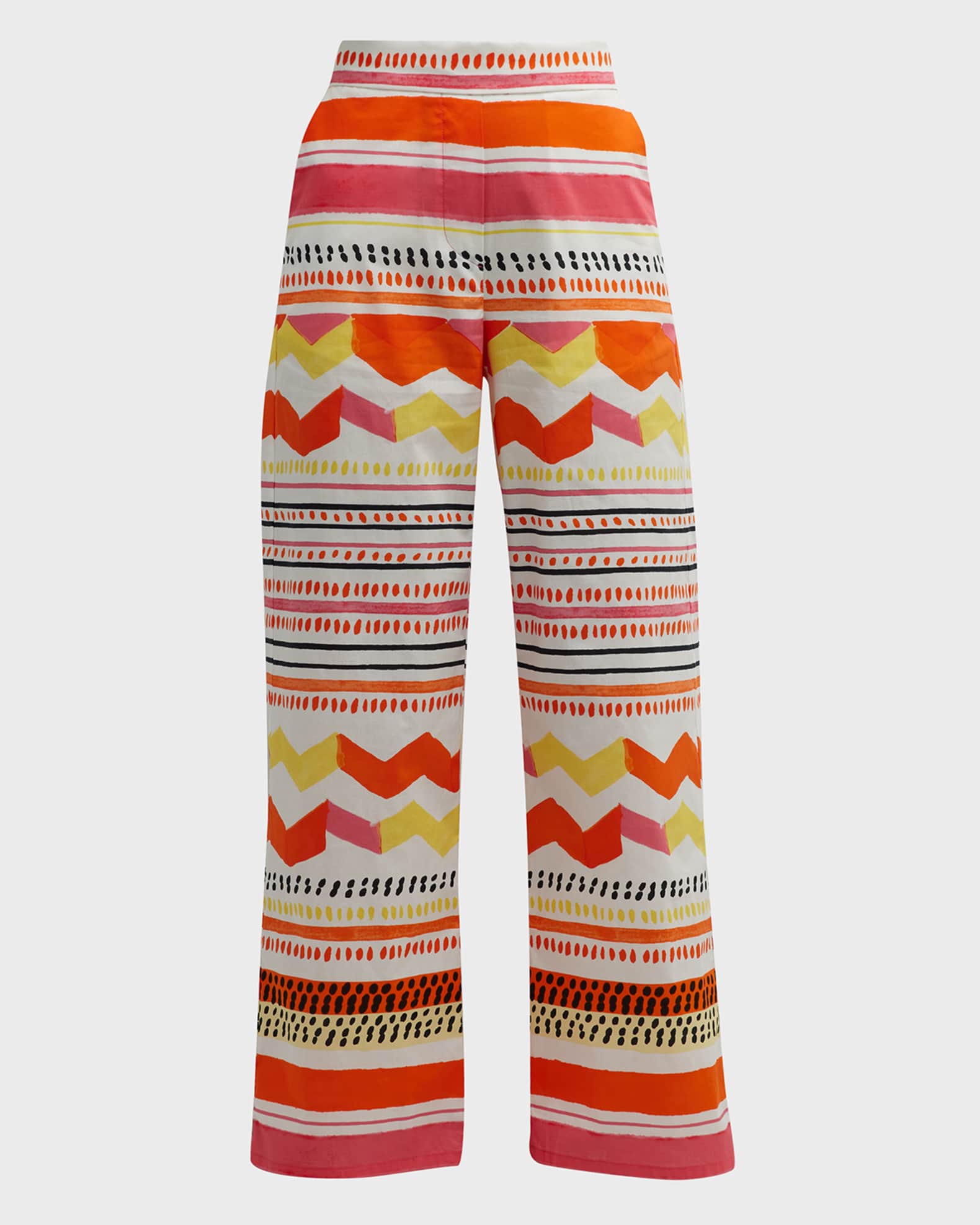 Printed Poplin Trousers - Tween - Coconut | 101090 Camilla