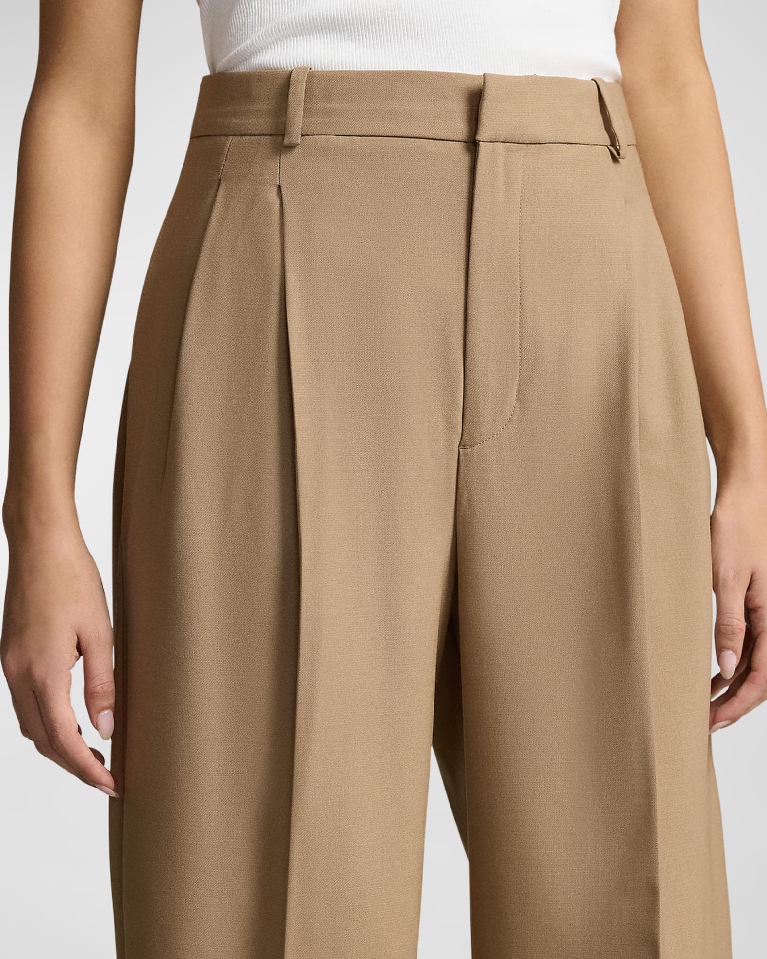 Polo Ralph Lauren Full-Length Pleated Pants | Neiman Marcus