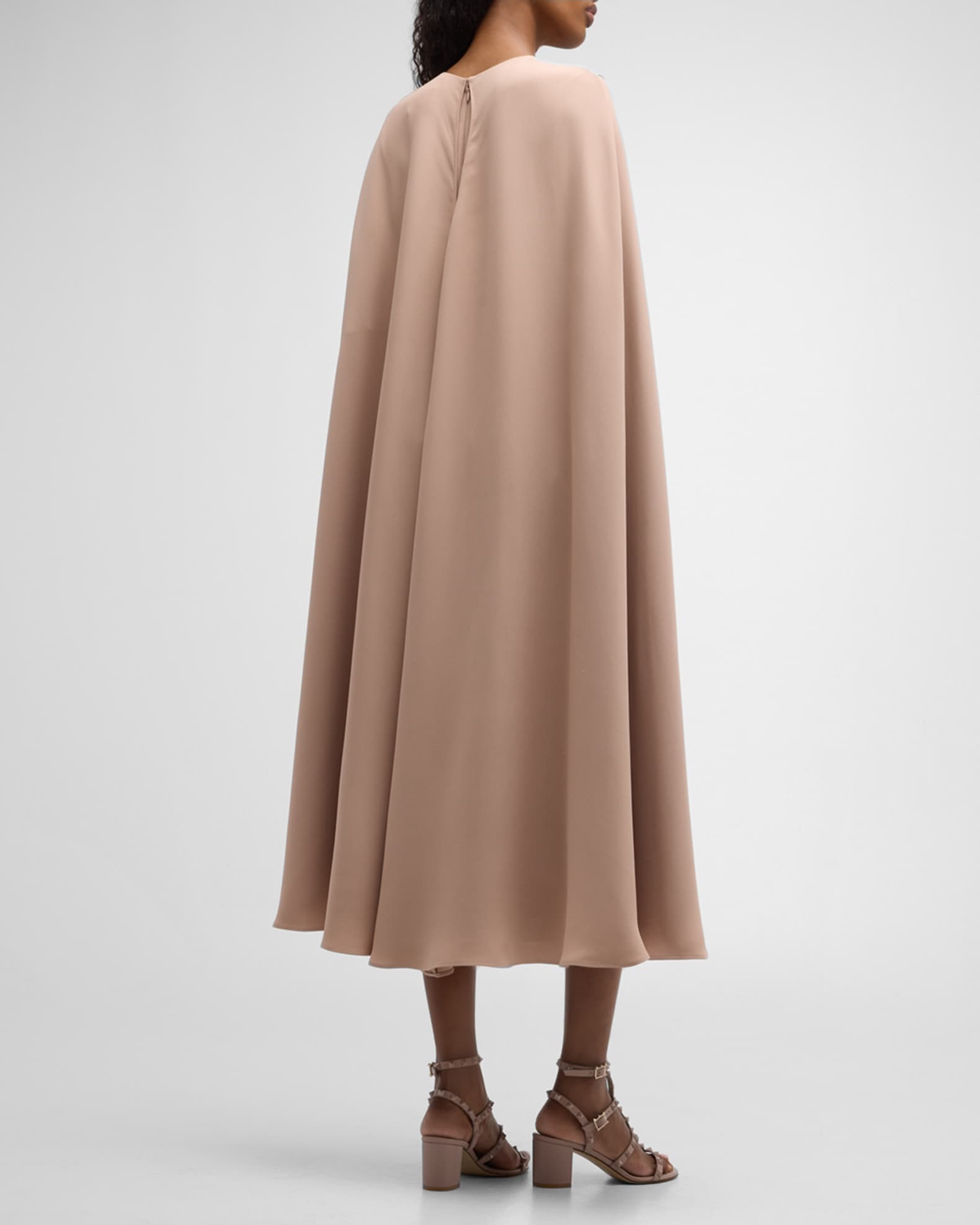 Cape back midi cheap dress