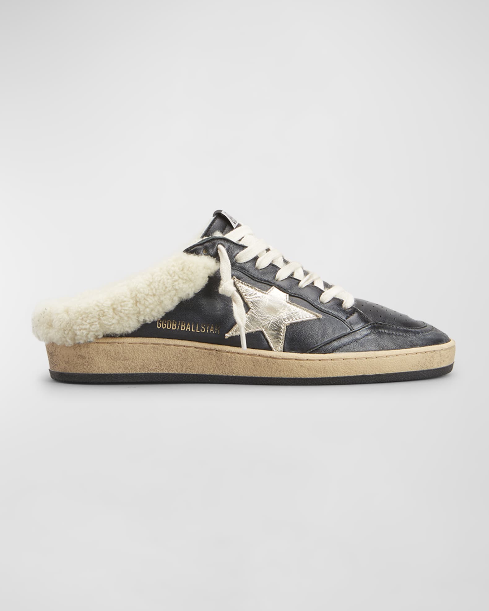 California Shearling And Suede Tote in Beige - Golden Goose