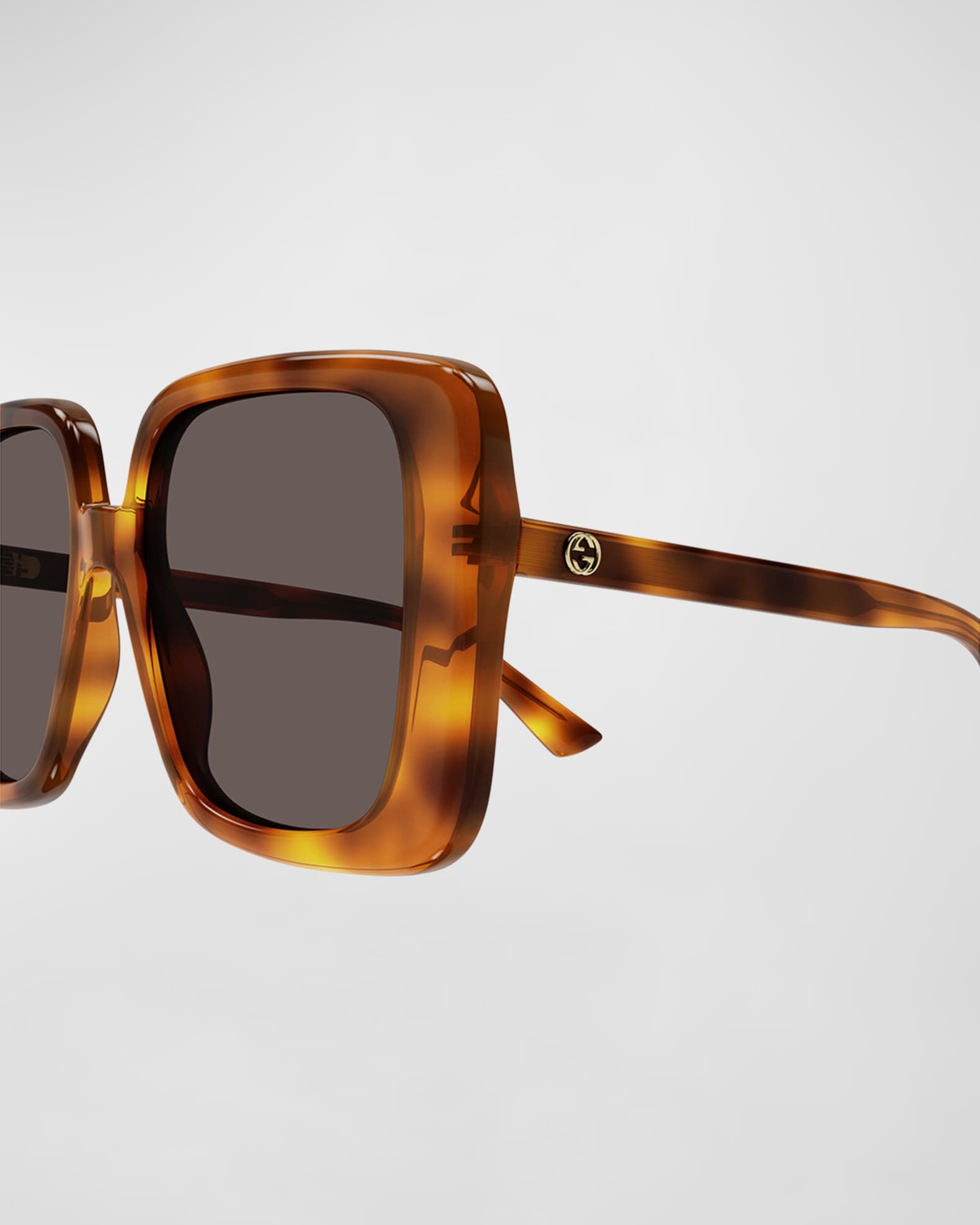 Gucci 54mm square sunglasses havana sale