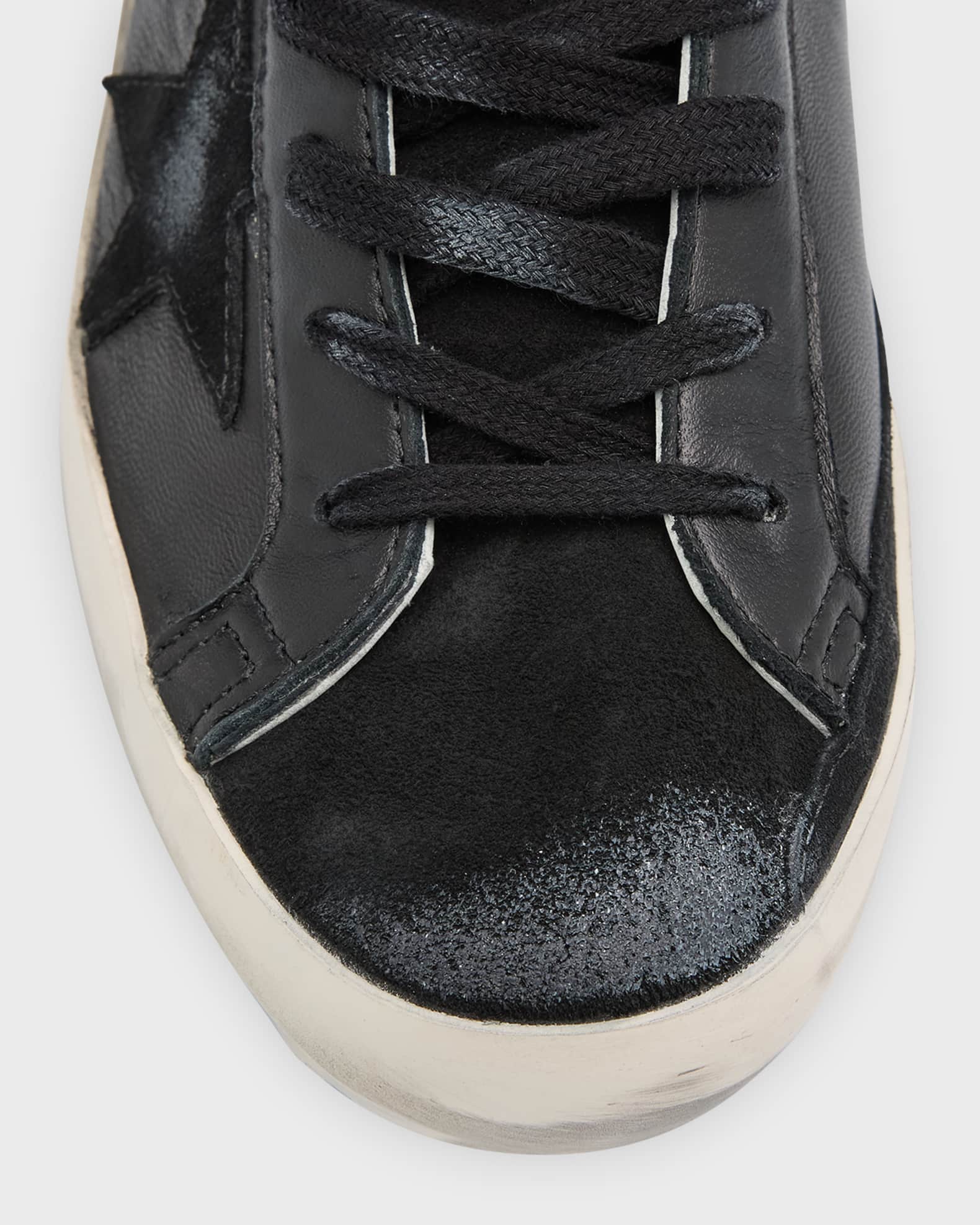 Golden Goose Superstar Leather Glitter Low-Top Sneakers