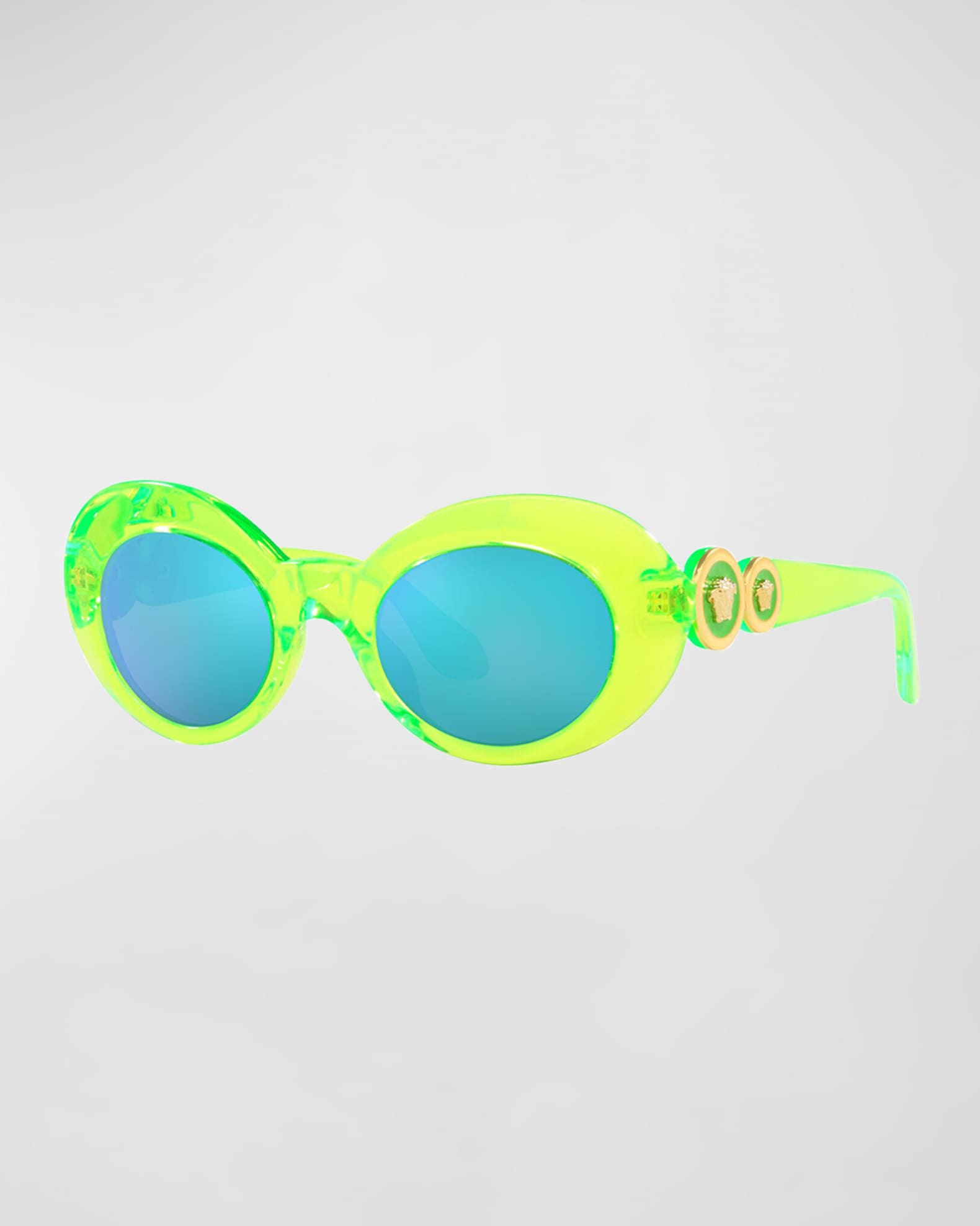 Girl's Mirrored Medusa Acetate Oval Sunglasses  0