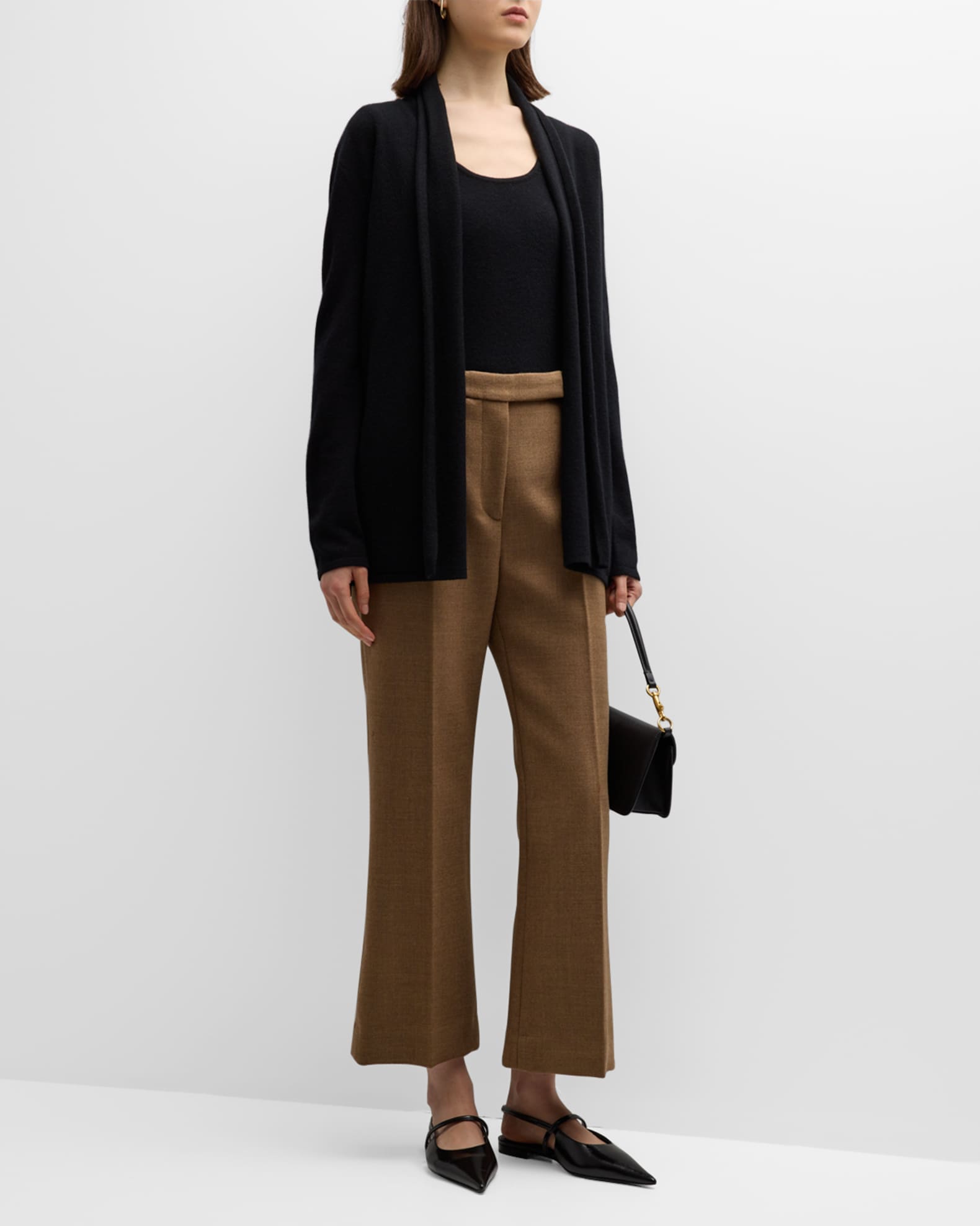 Cashmere Basic Open Cardigan 1