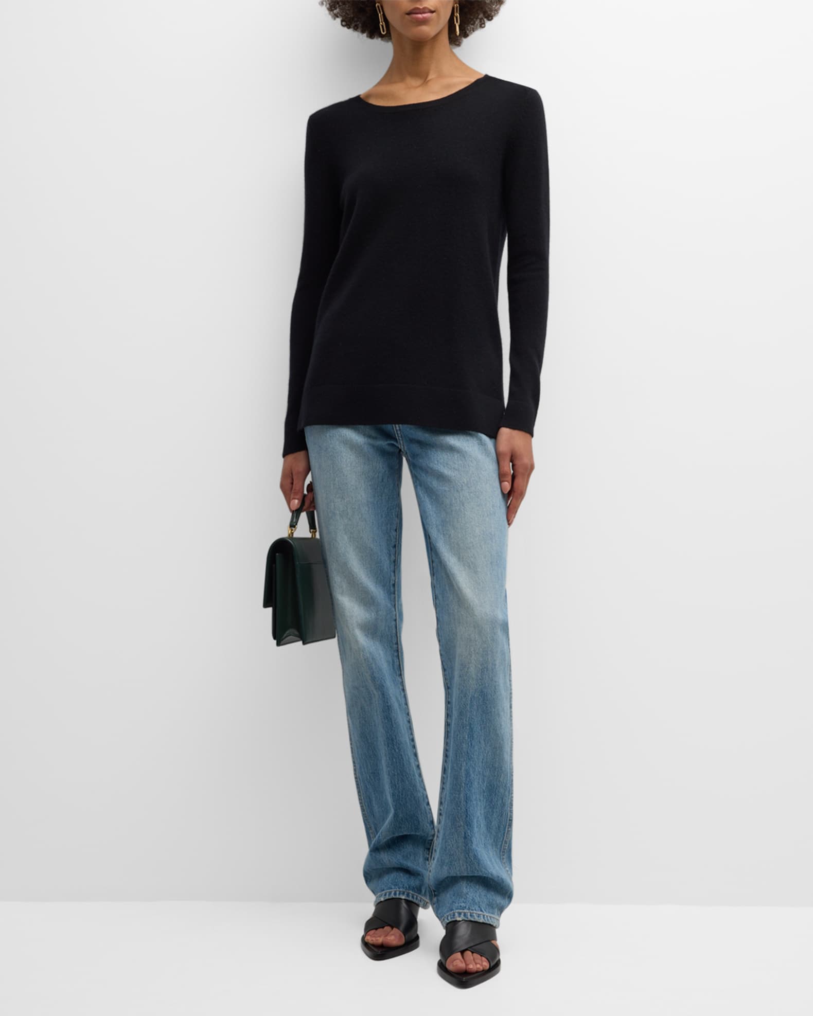 Cashmere Basic Crewneck Top 1