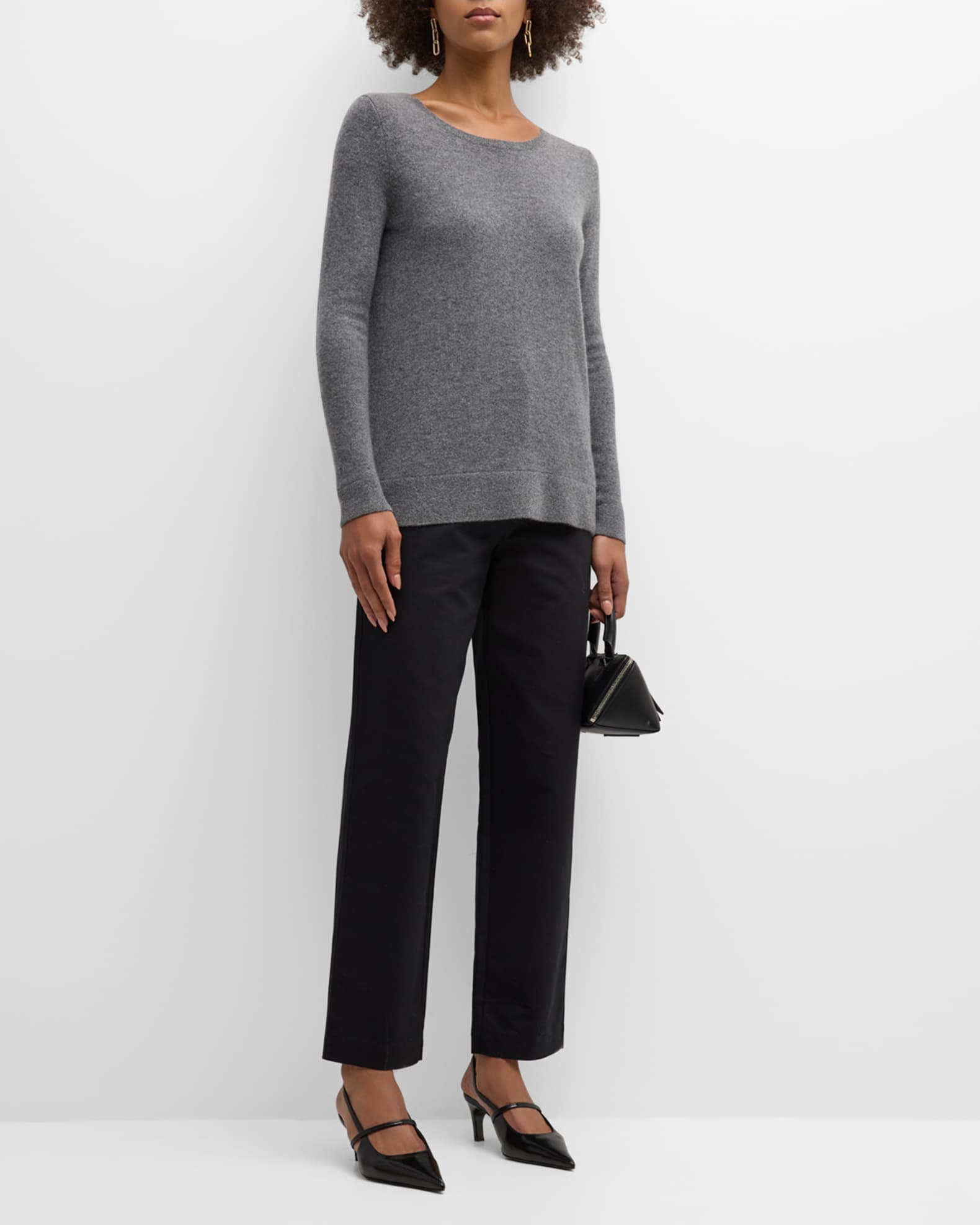Cashmere Basic Crewneck Top 1