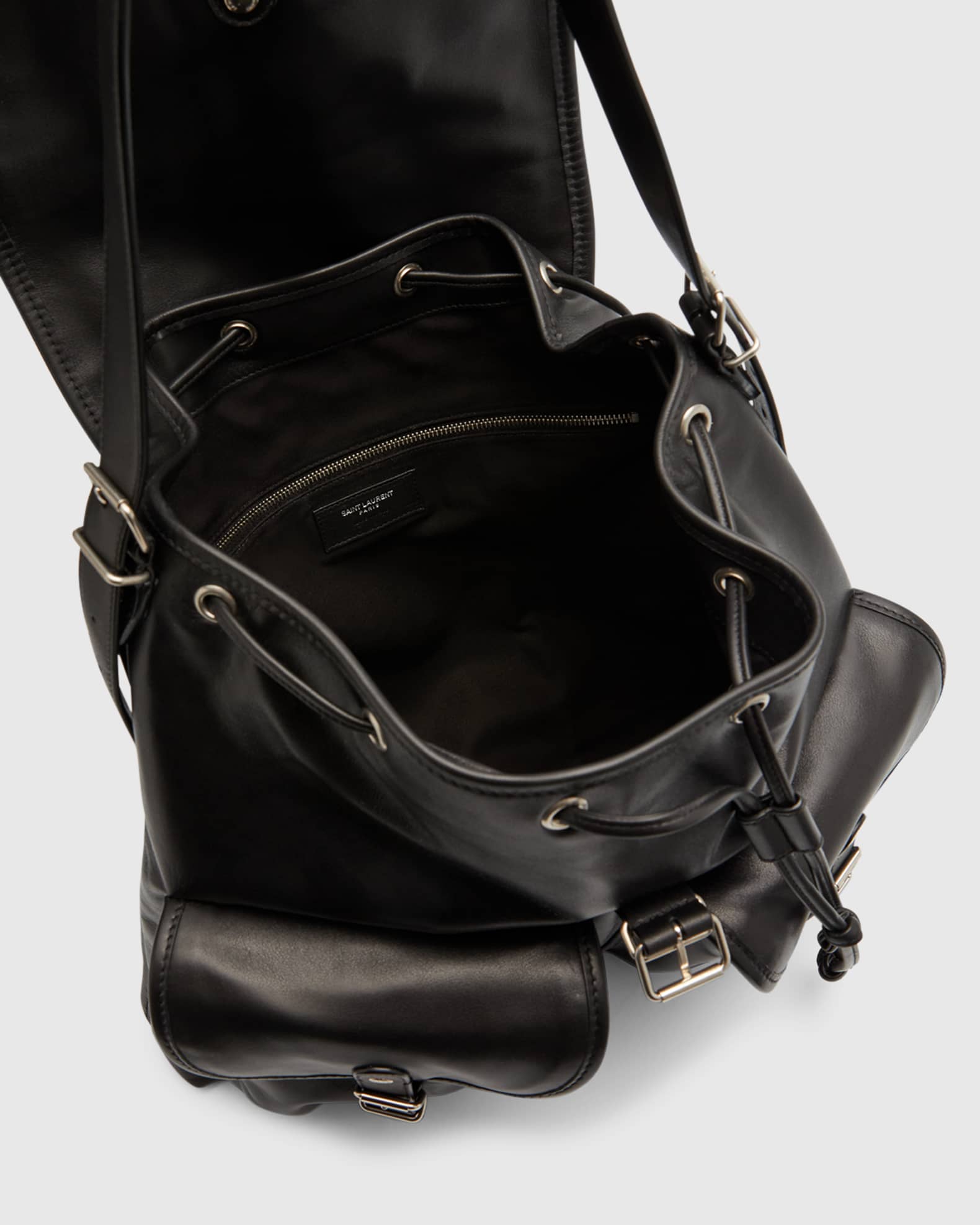 Saint Laurent Backpack Shoulder Bag in Soft Leather Neiman Marcus