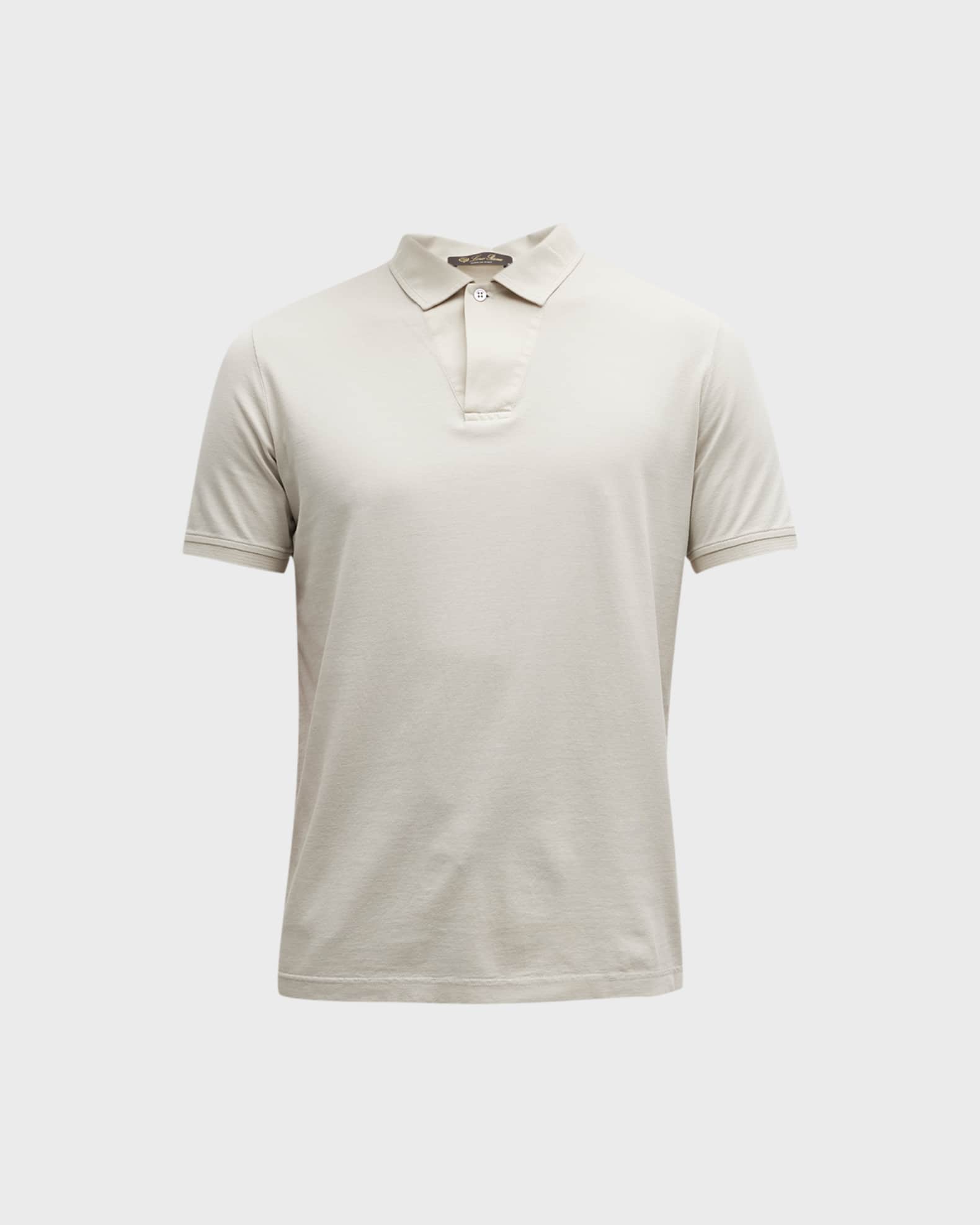 Loro Piana Men s Cotton Silk Polo Shirt Neiman Marcus