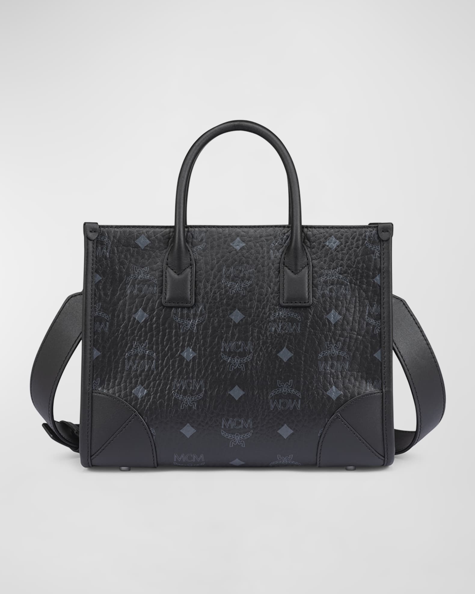 MCM Munchen Small Monogram TopHandle Bag Neiman Marcus