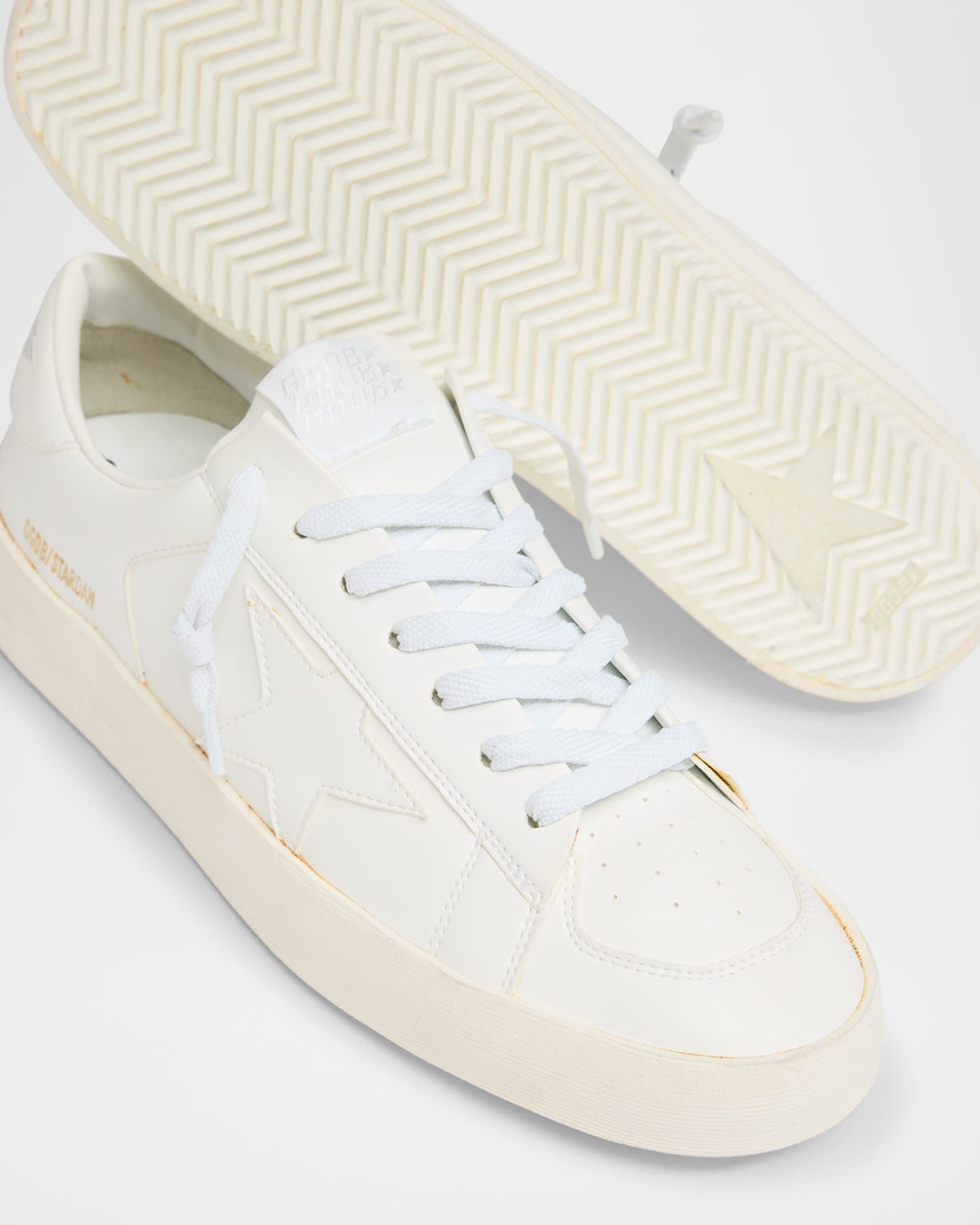 STARDAN’ SNEAKERS Golden Goose Men's Stardan Patent Leather Low-Top Sneakers