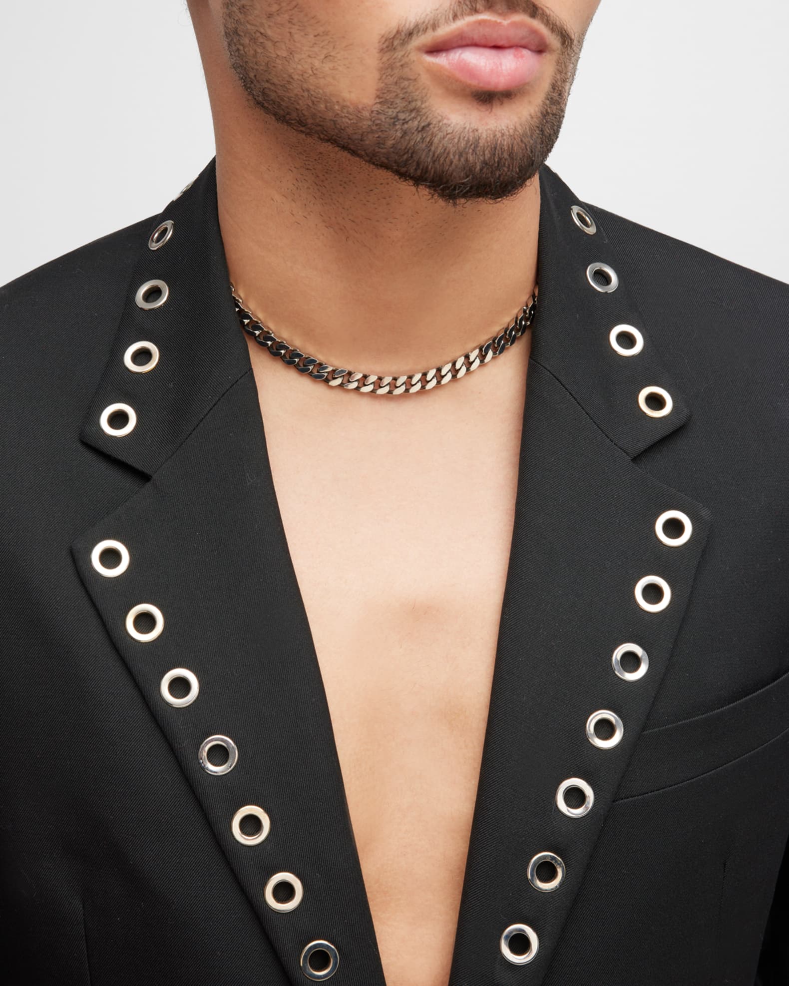 Men's Skull and Chain Necklace 1