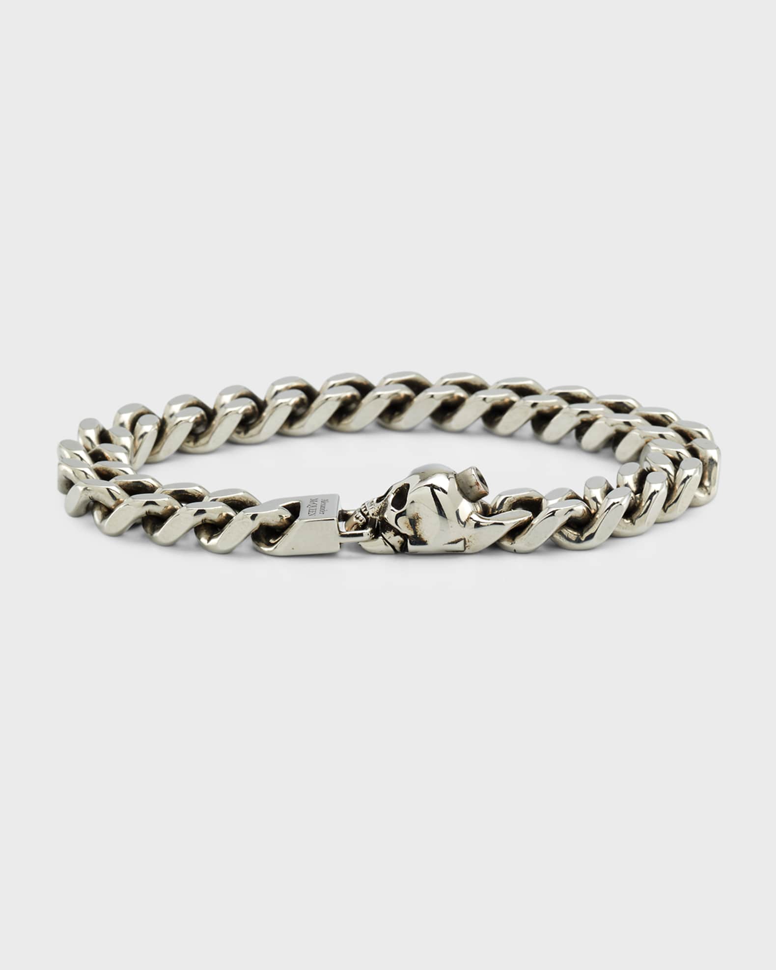 Alexander McQueen Men s Skull Curb Chain Bracelet Neiman Marcus