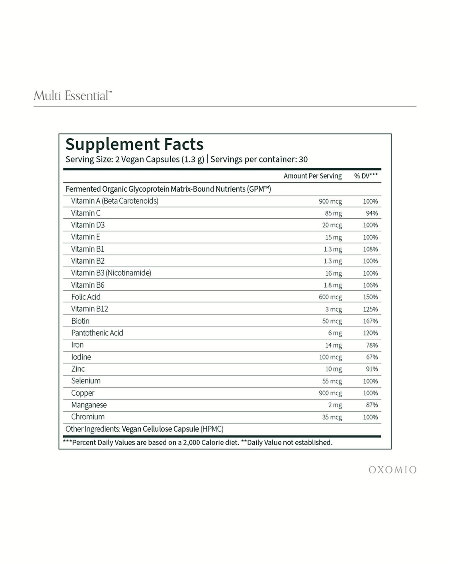 OXOMIO Multi Essential: Women's Fermented Organic Multivitamin | Neiman ...