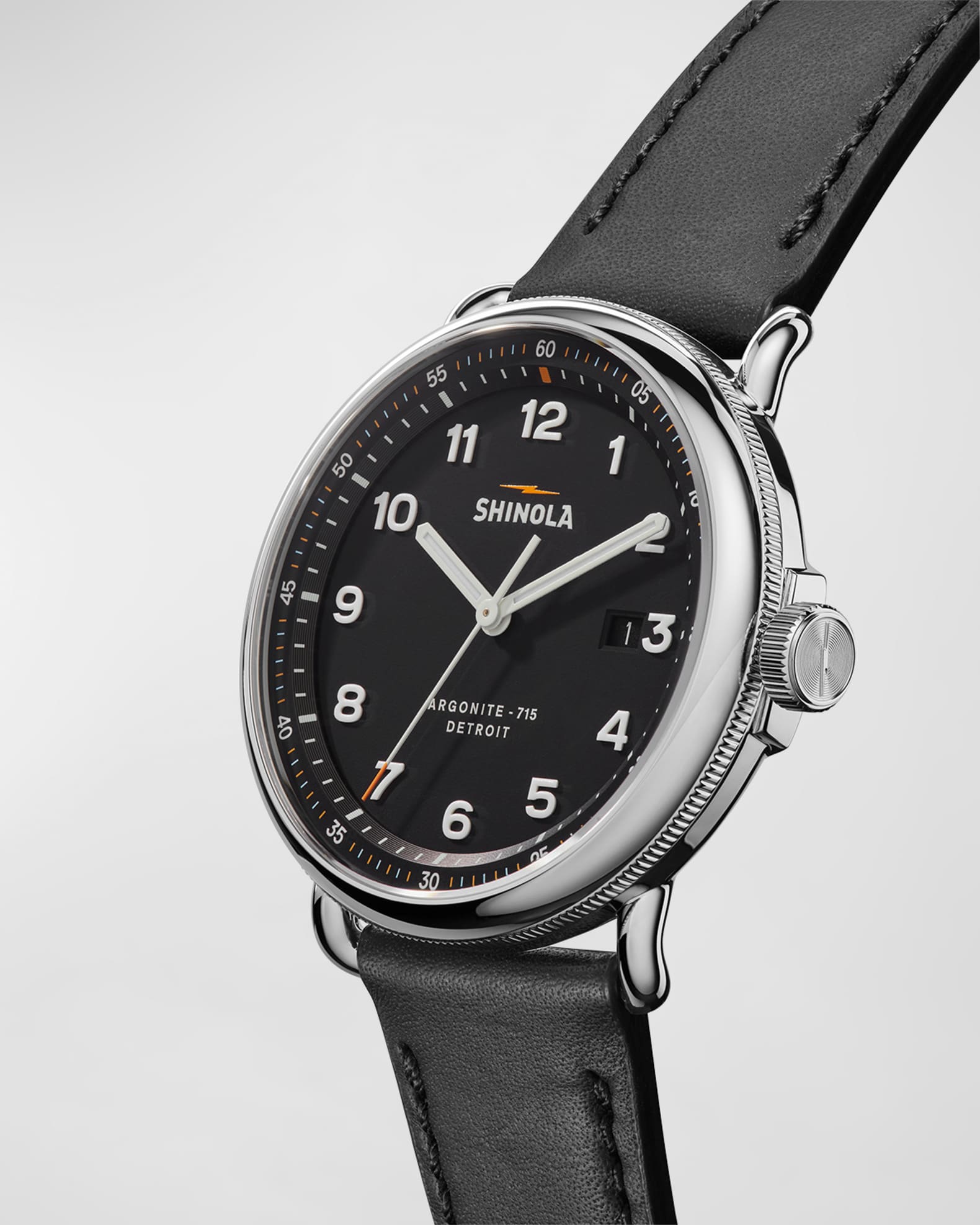 Men's Canfield Leather Watch, 43mm 1