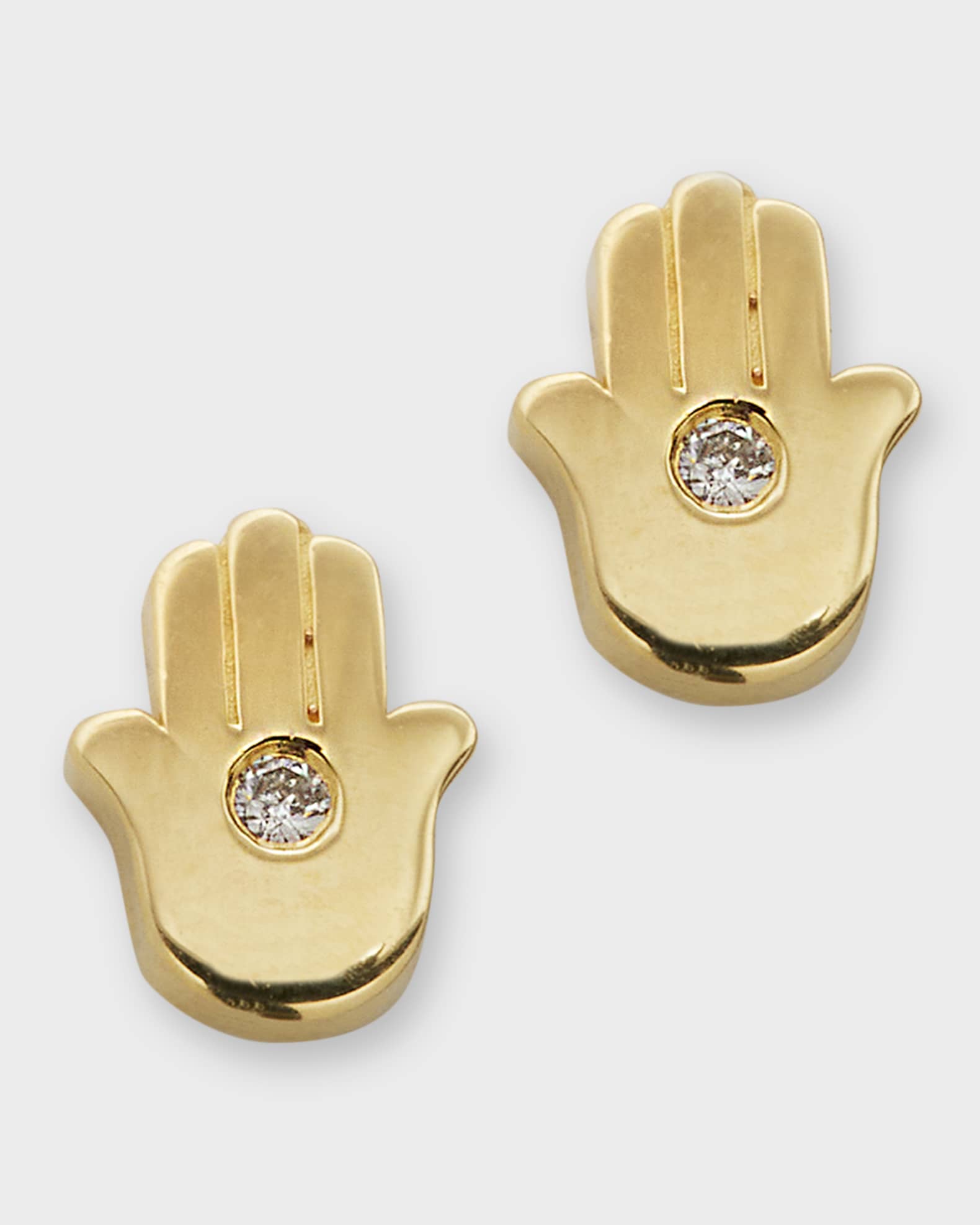 Mini Hamsa Stud Earrings 0