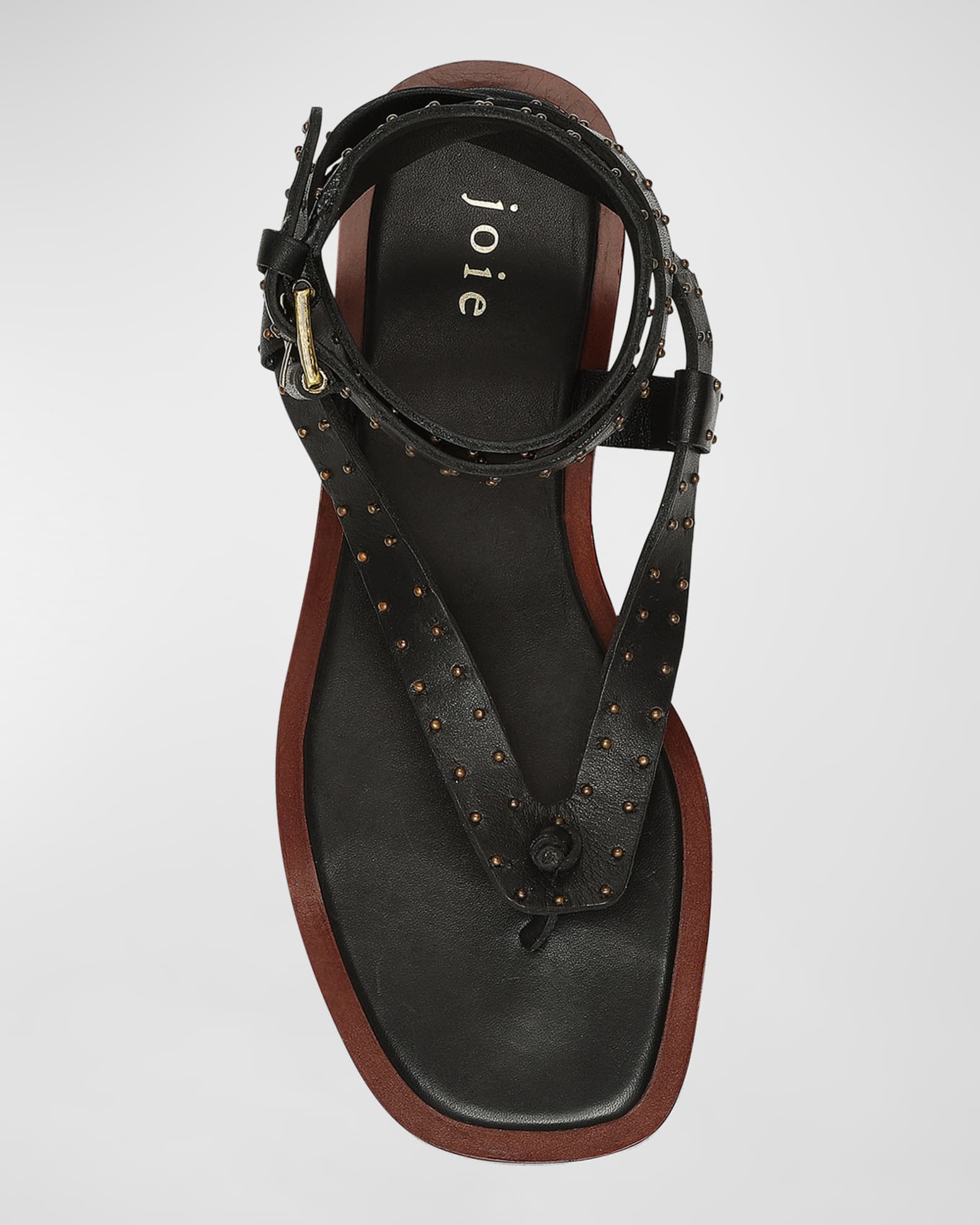 Joie Jennie Studded Ankle-Strap Thong Sandals | Neiman Marcus