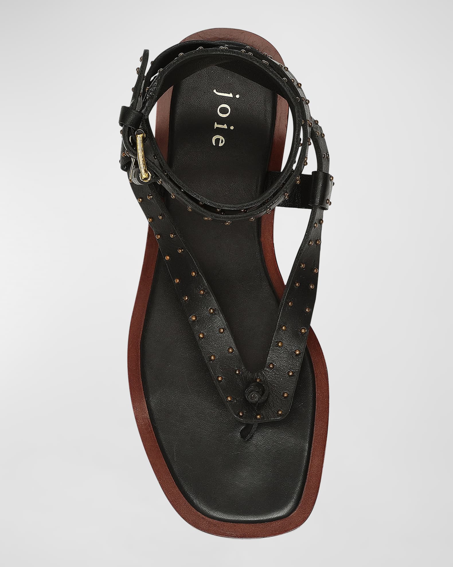 Joie Jennie Studded AnkleStrap Thong Sandals Neiman Marcus