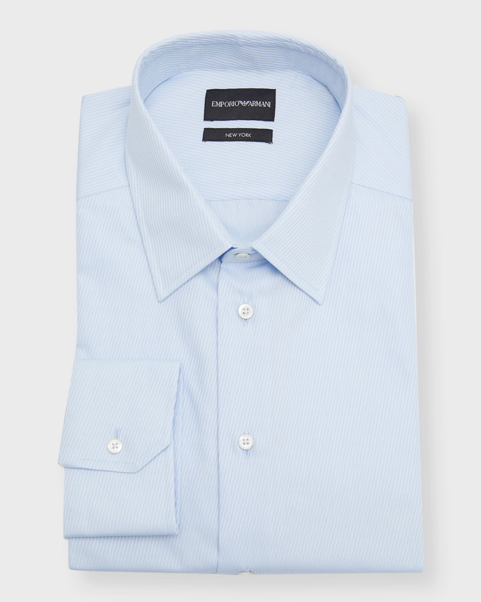 Emporio Armani Men's MicroStripe Cotton Dress Shirt Neiman Marcus