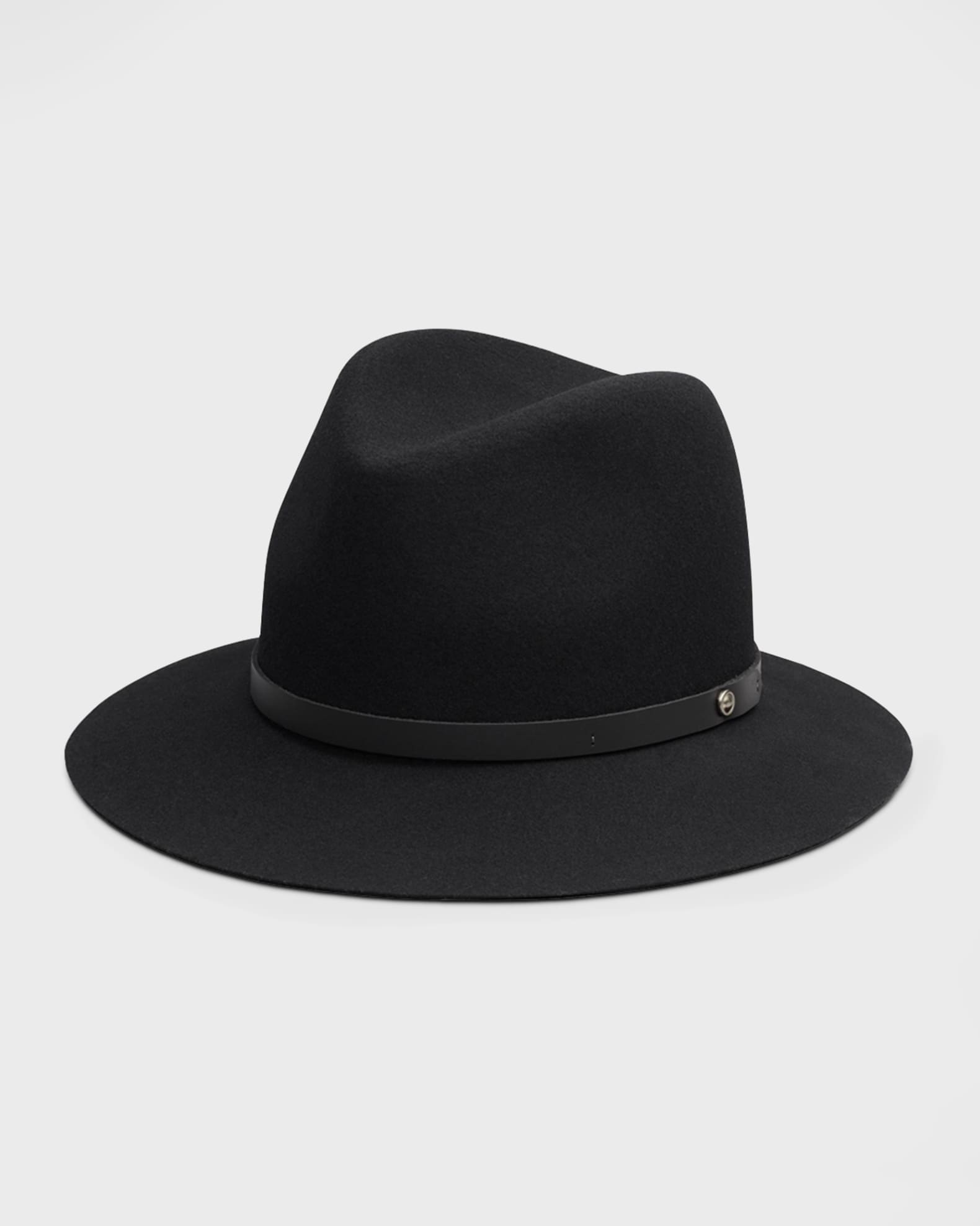 Wool Fedora With Leather Band 0