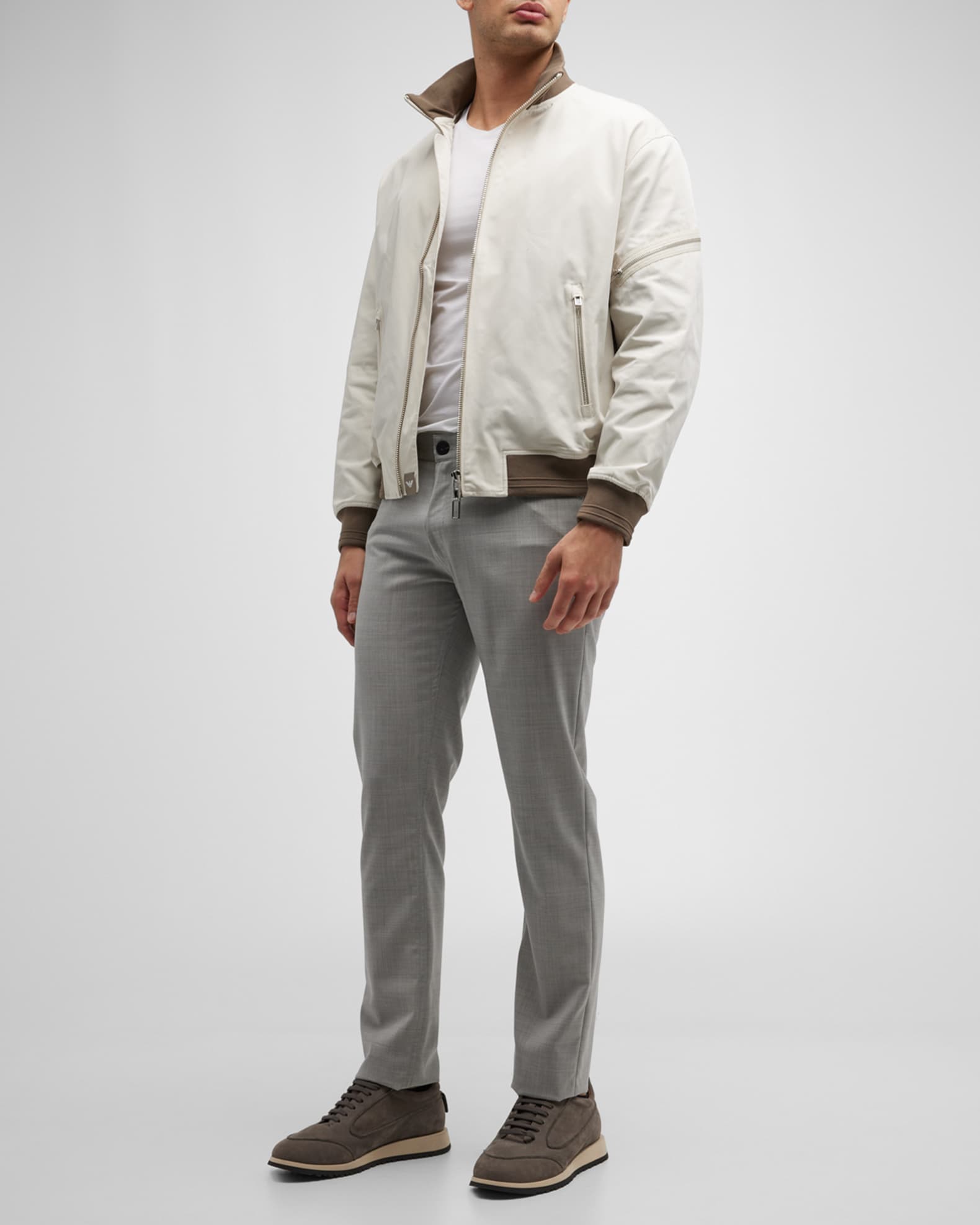 Emporio Armani Men's Giacca Blouson Grey