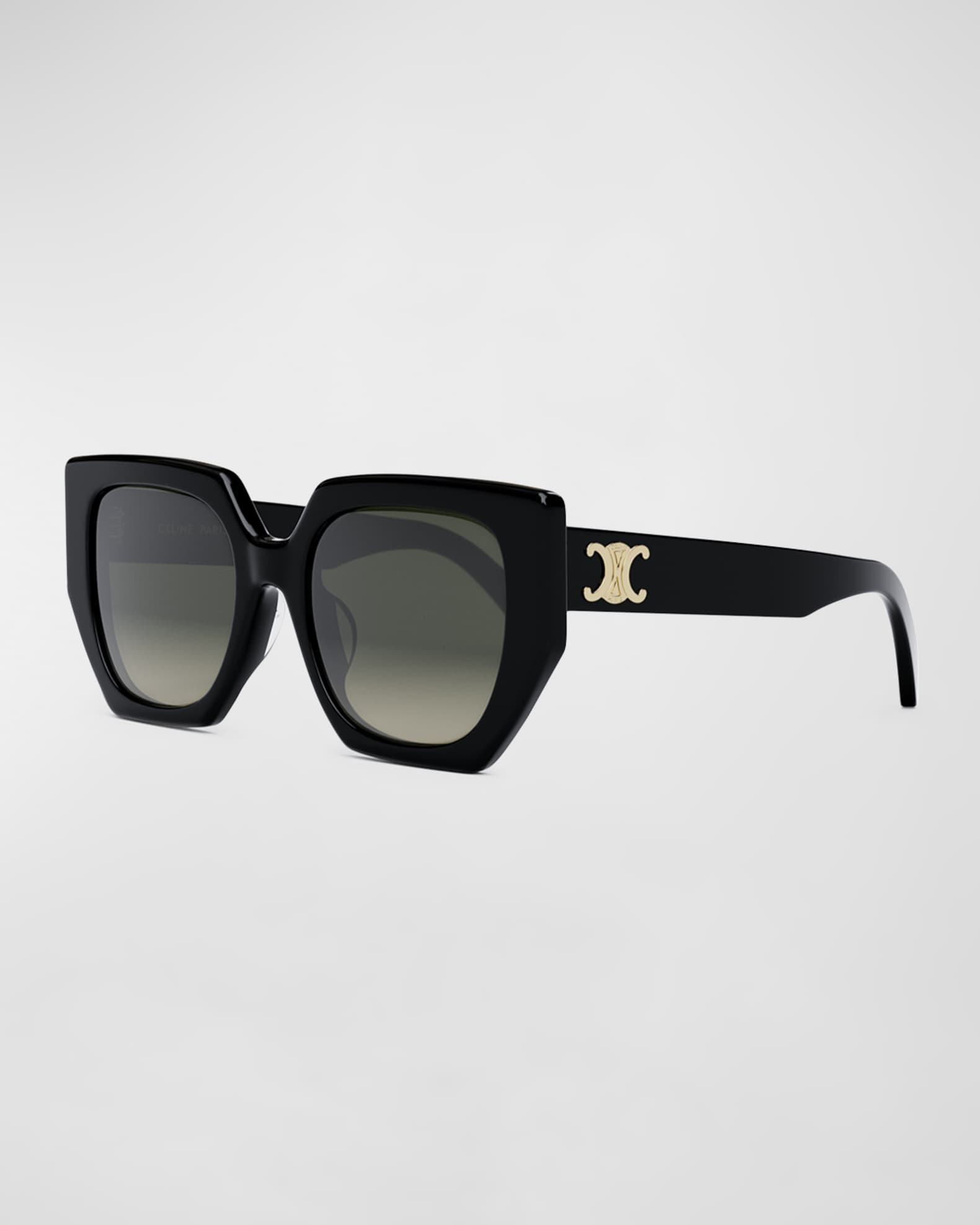 Celine Triomphe Logo Acetate Butterfly Sunglasses | Neiman Marcus