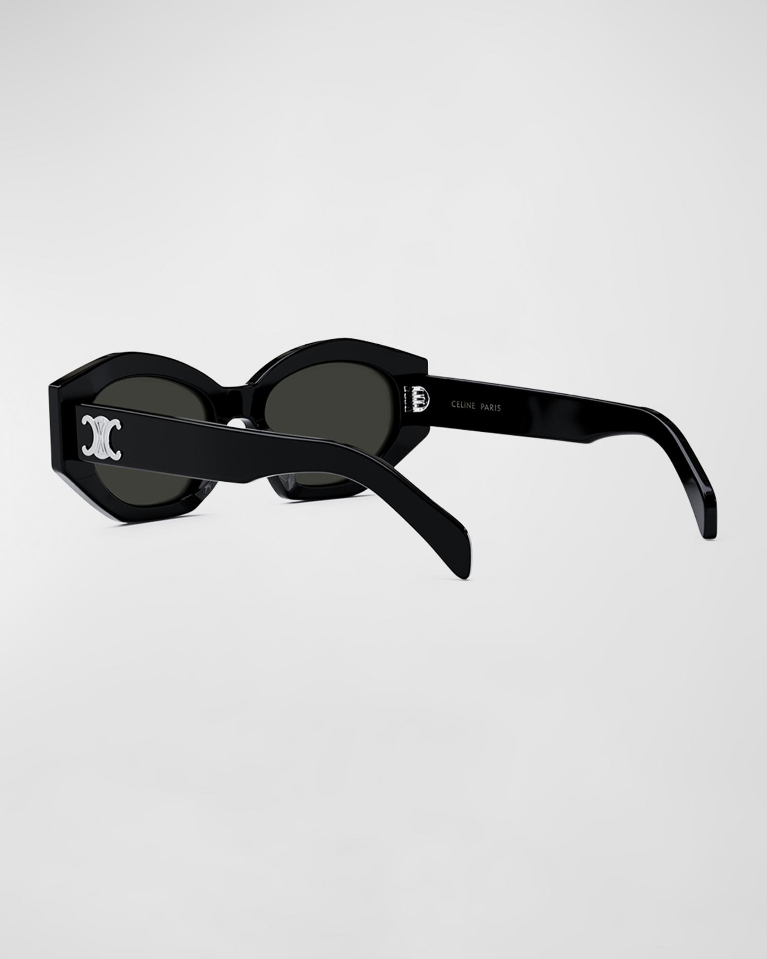 Celine Triomphe Logo Acetate Cat-Eye Sunglasses | Neiman Marcus display picture 2