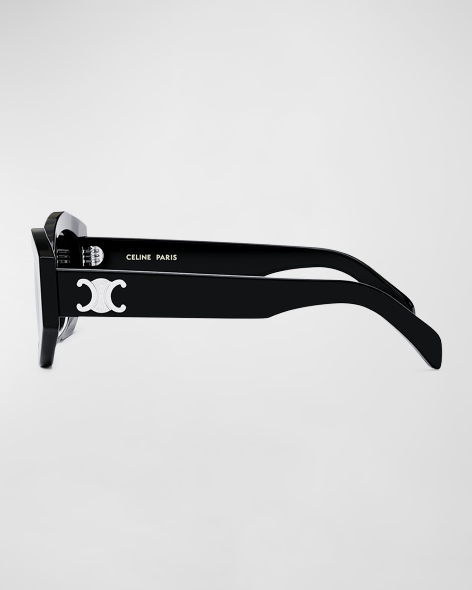 Celine Triomphe Logo Acetate Cat-Eye Sunglasses | Neiman Marcus
